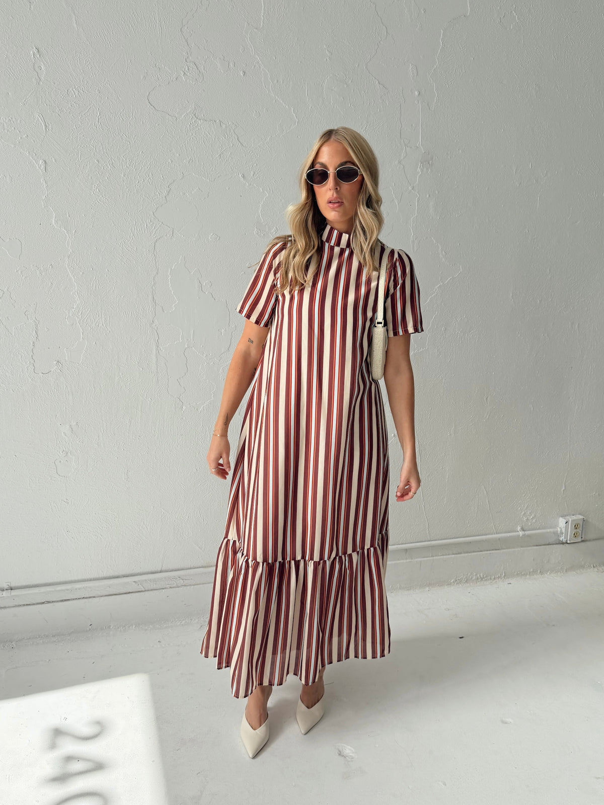 Parker Striped Tie Back Maxi Dress
