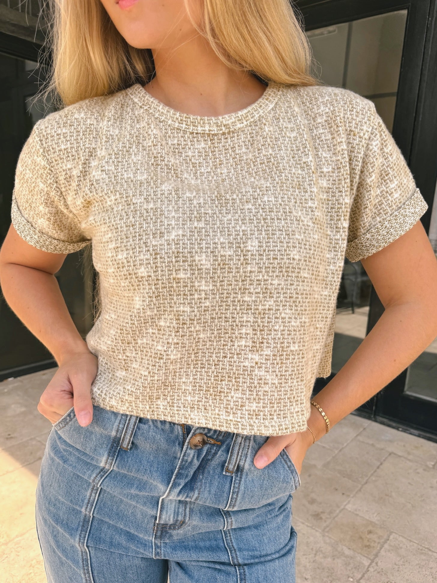 Olive Knit Top