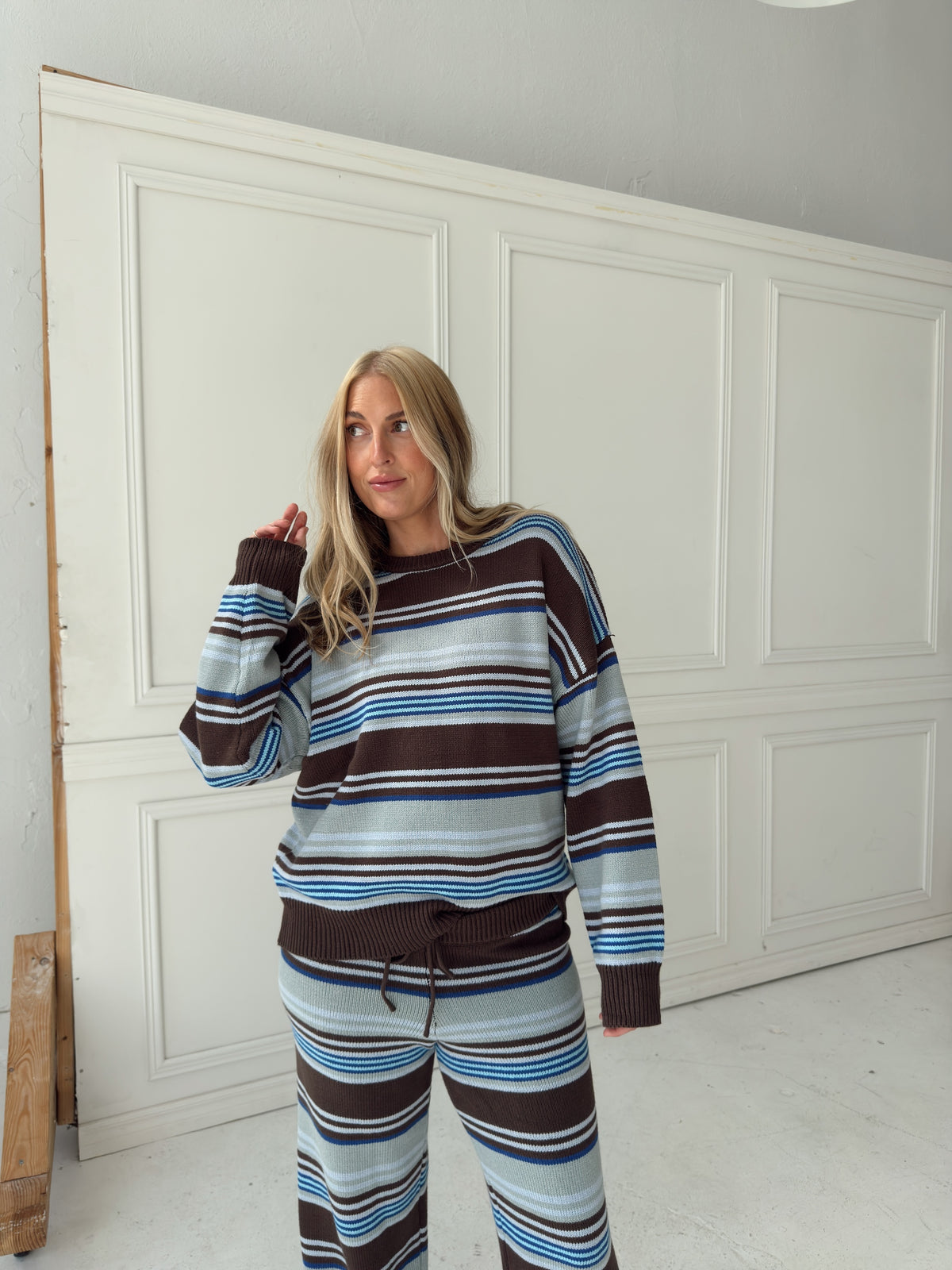 Jenna Multi Stripe Sweater Set