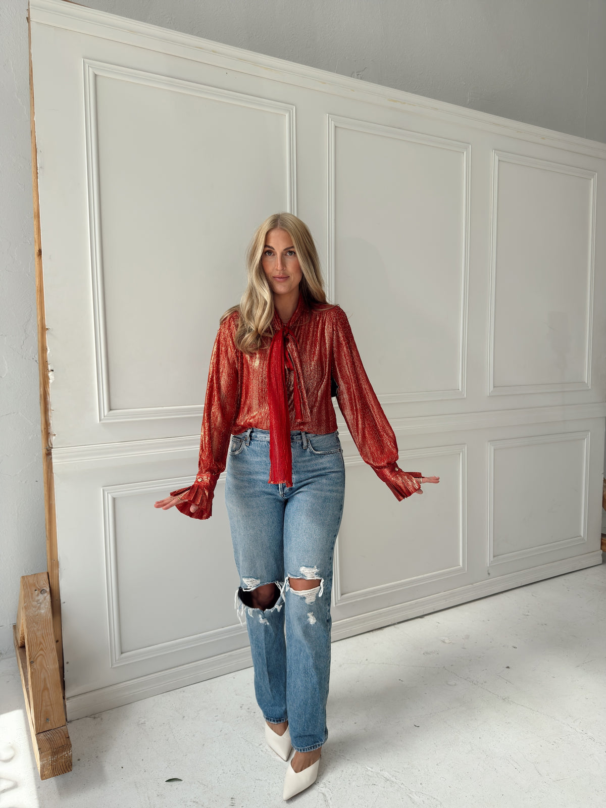 Lilly Red Tie Top