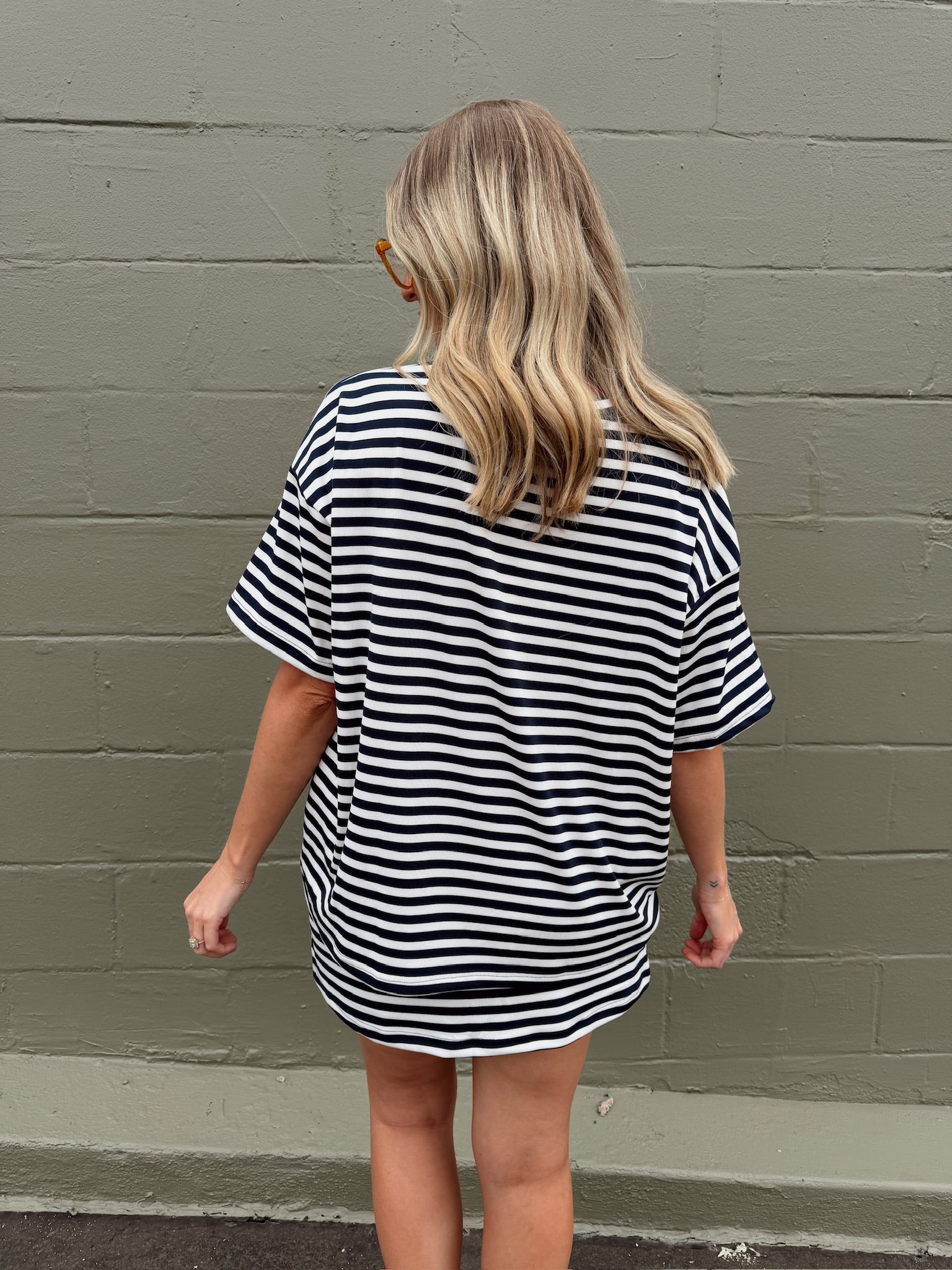Weekender Stripe Skort - Navy
