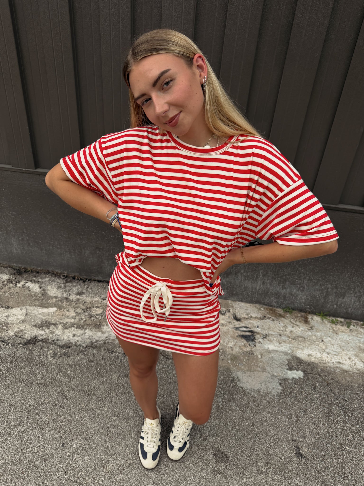 Weekender Stripe Top - Red