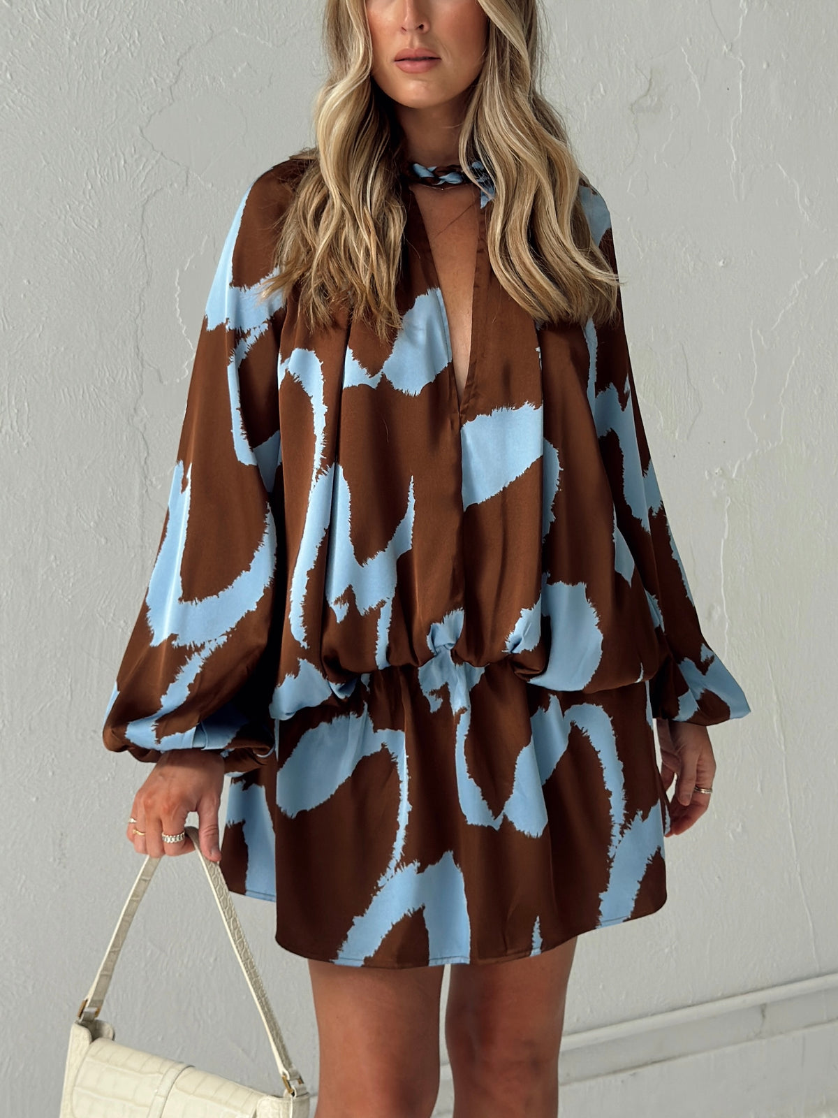 Ella Twist Neck Playsuit Dress