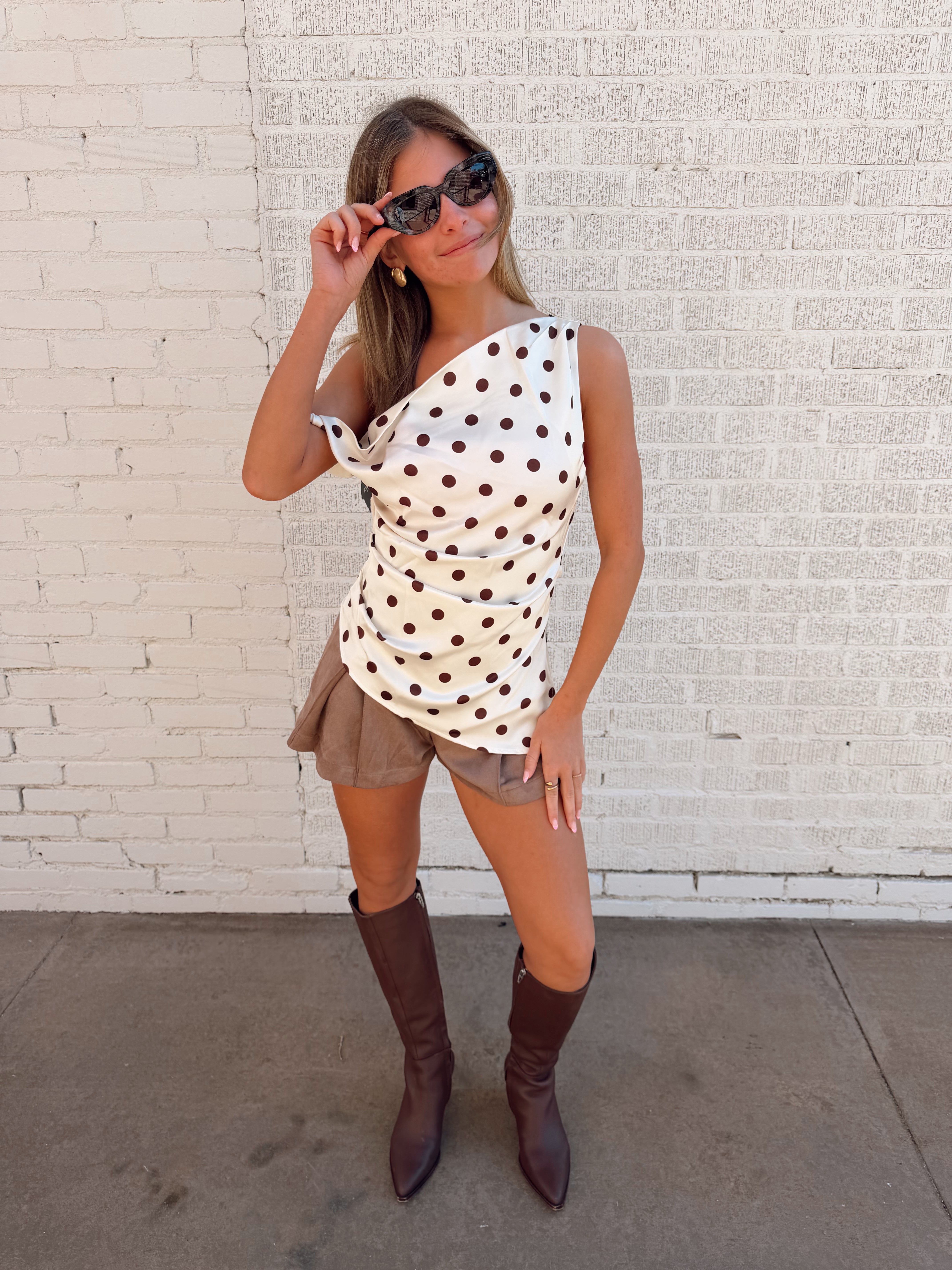 Hallee Polka Dot Top