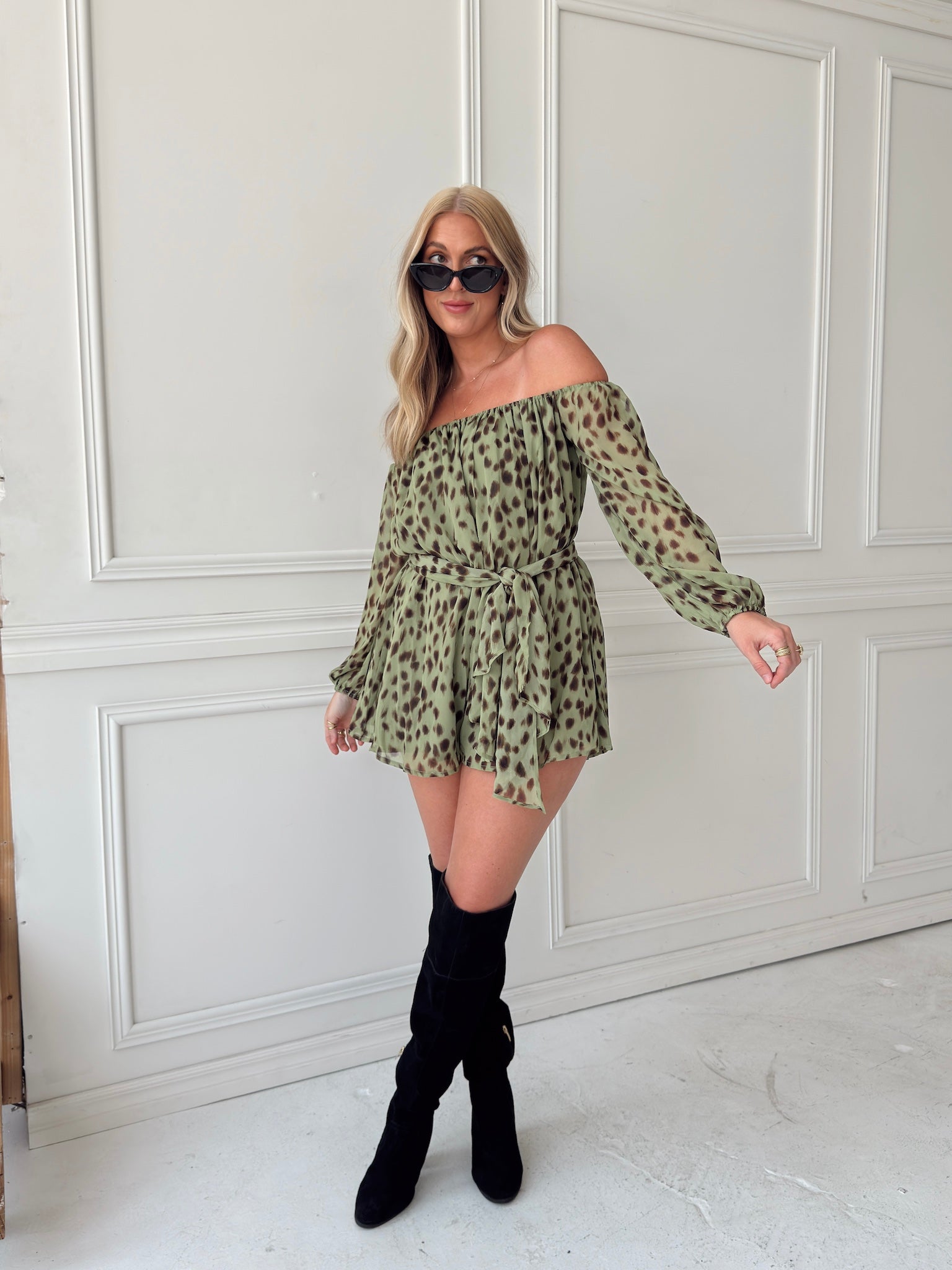 Night Out Animal Print Romper