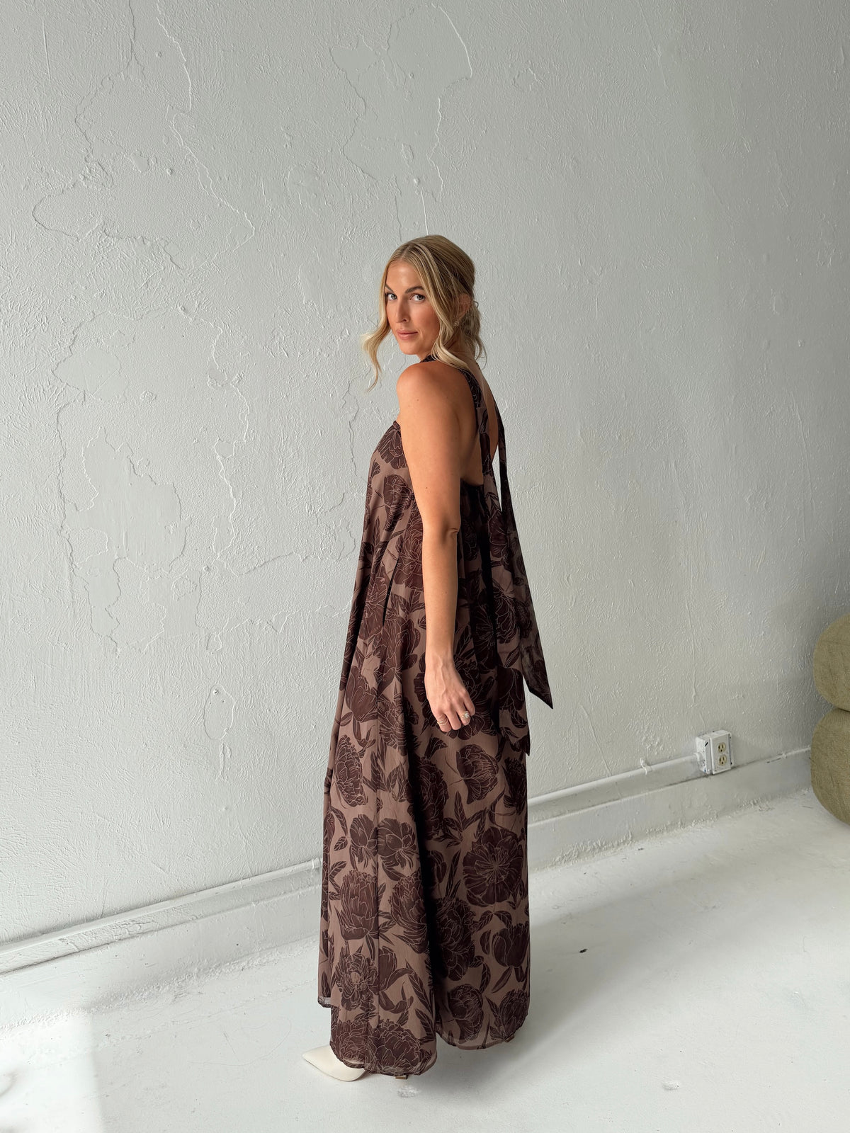 Maddie Chocolate Floral Maxi