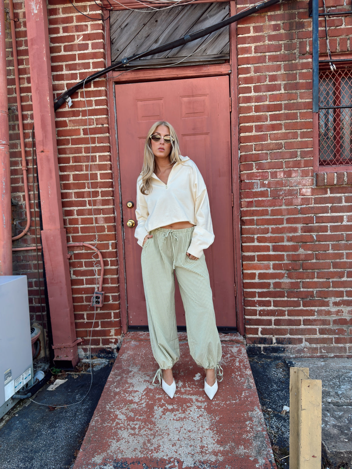 Gina Gingham Joggers