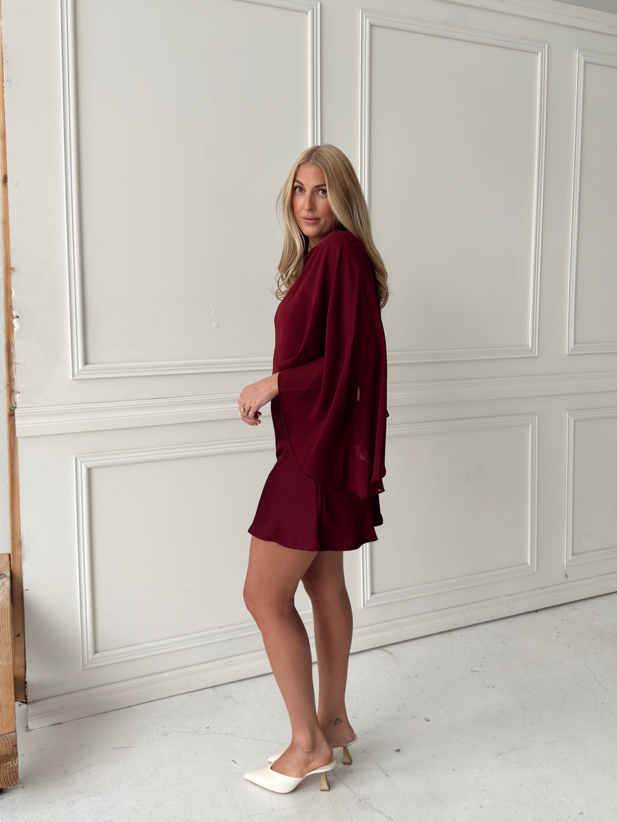 Caysie Sheer Cape Mini Dress