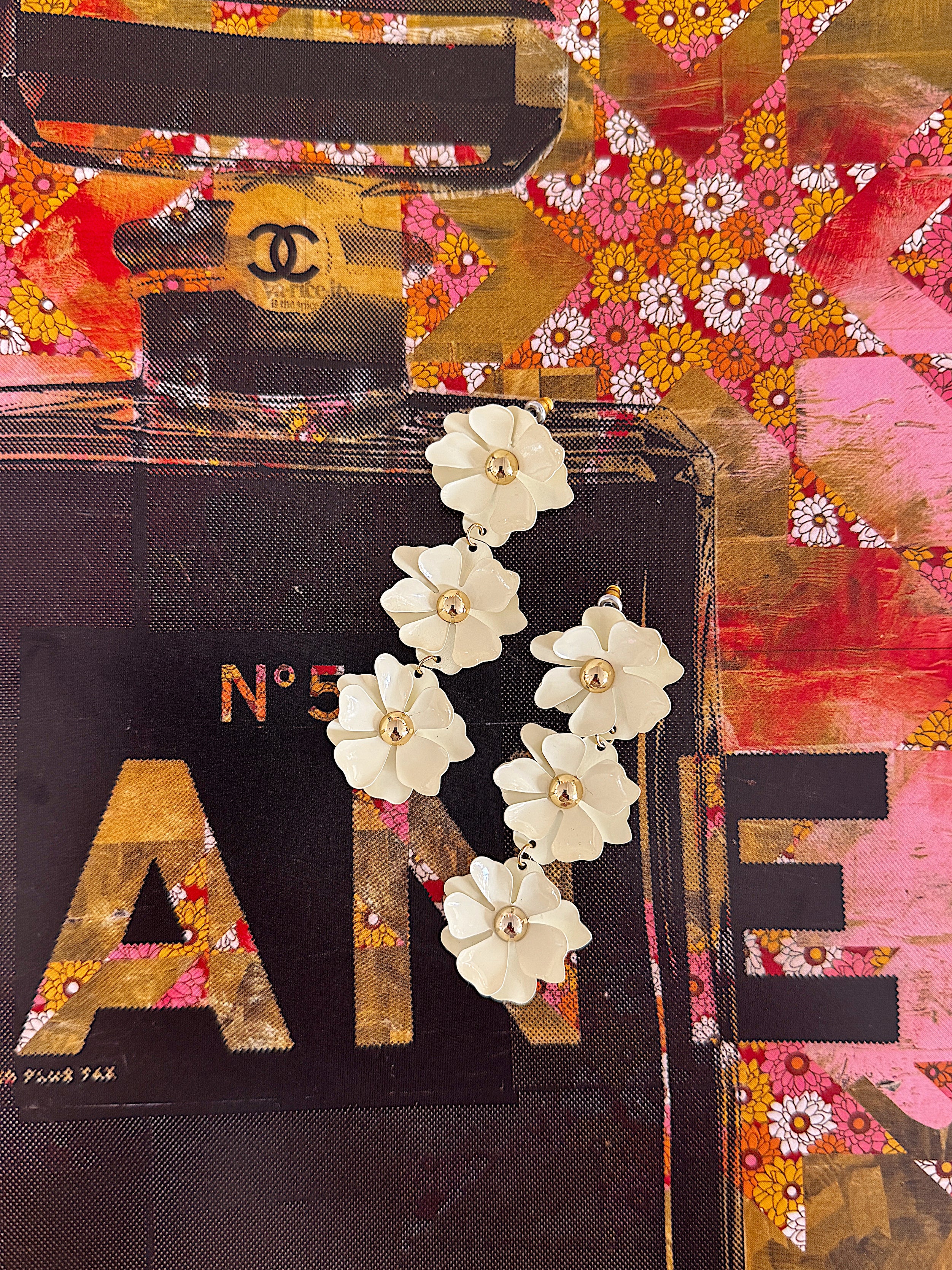 Triple Flower Dangle Drop Earring