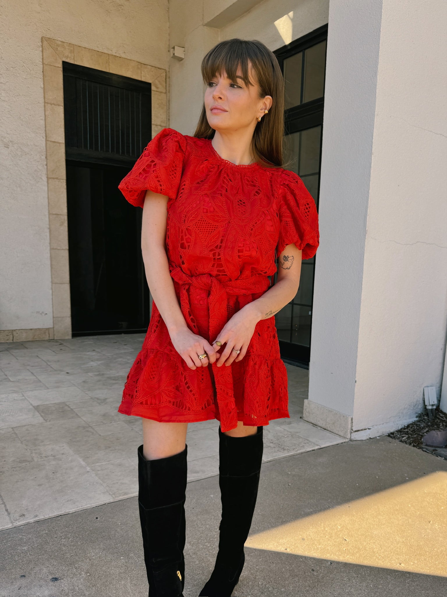dRA Thea Dress - Romance Red