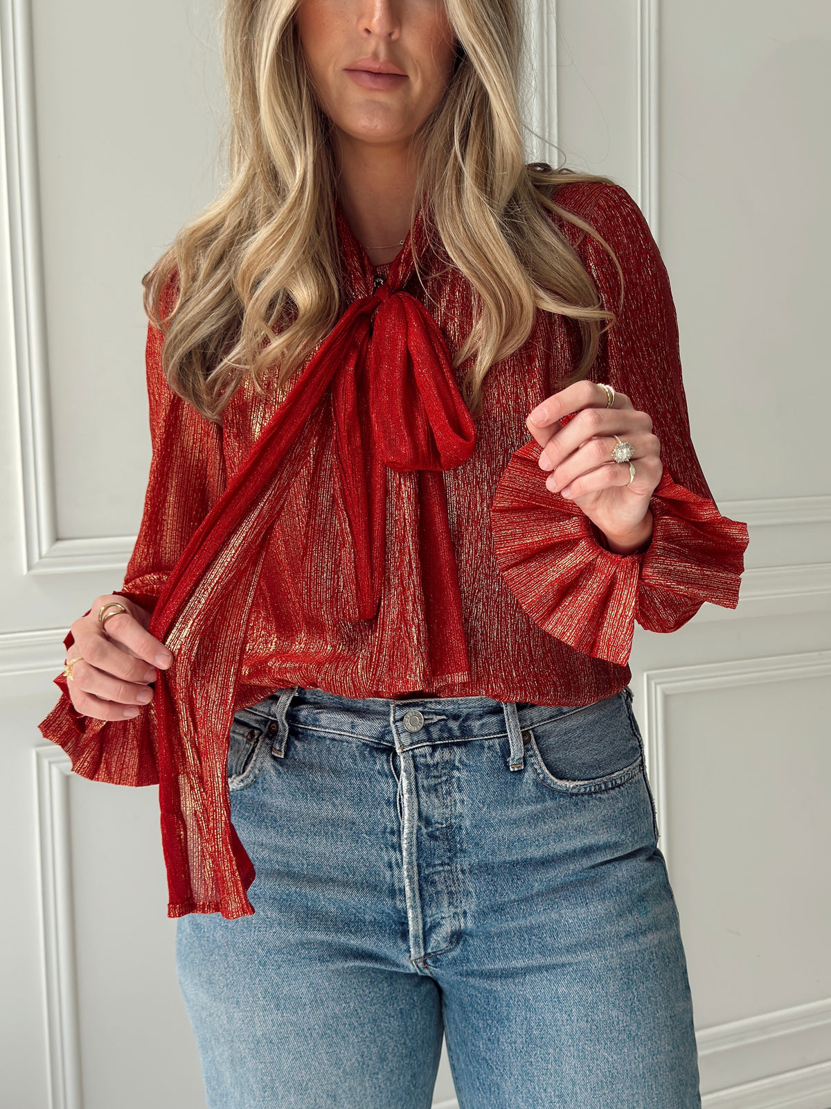 Lilly Red Tie Top