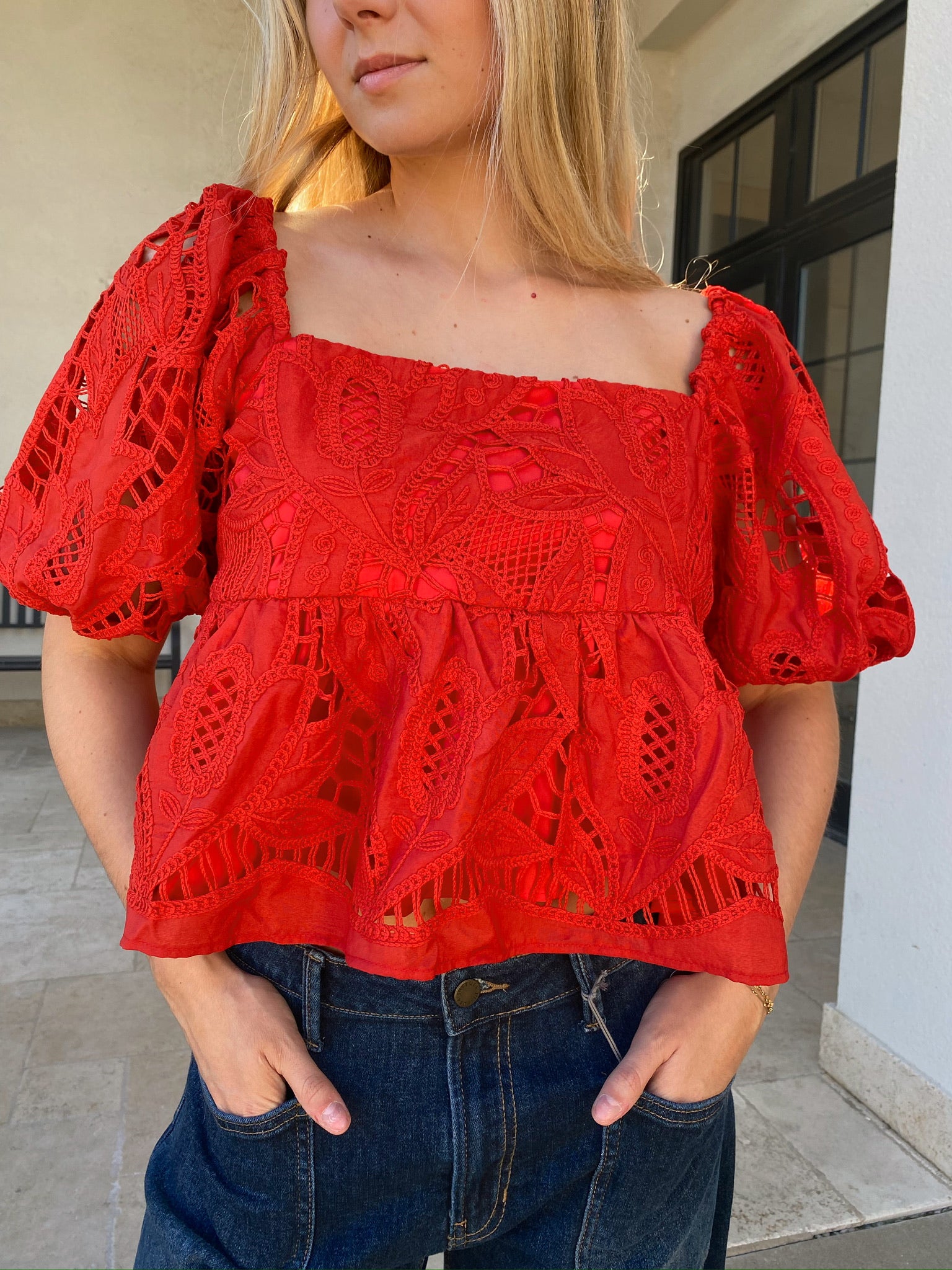 dRA Gemma Top - Romance Red