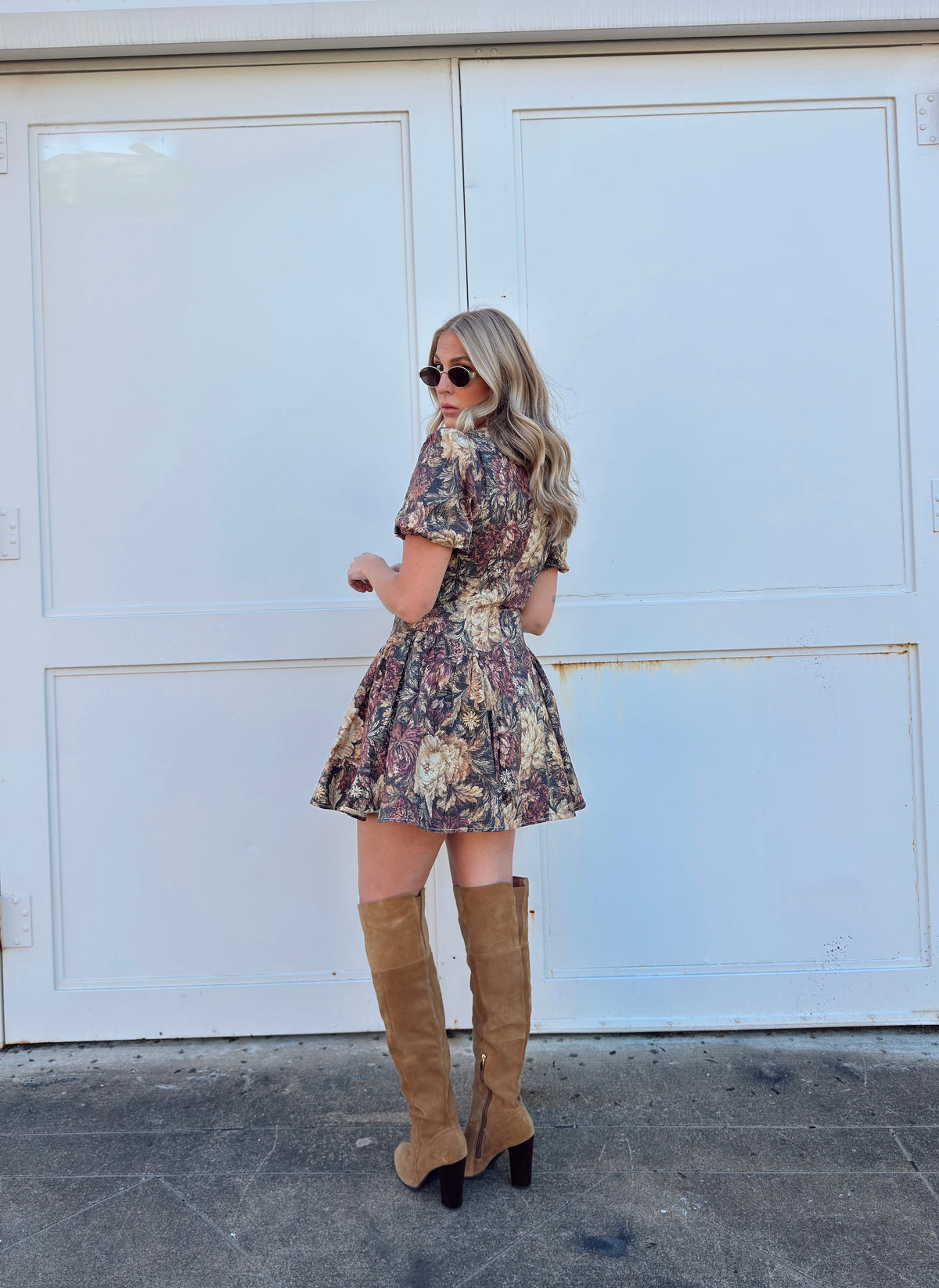 Anna Vintage Floral Mini Dress