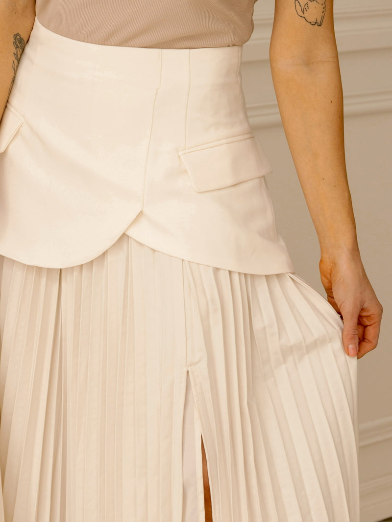 Asymmetrical Pleated Skirt