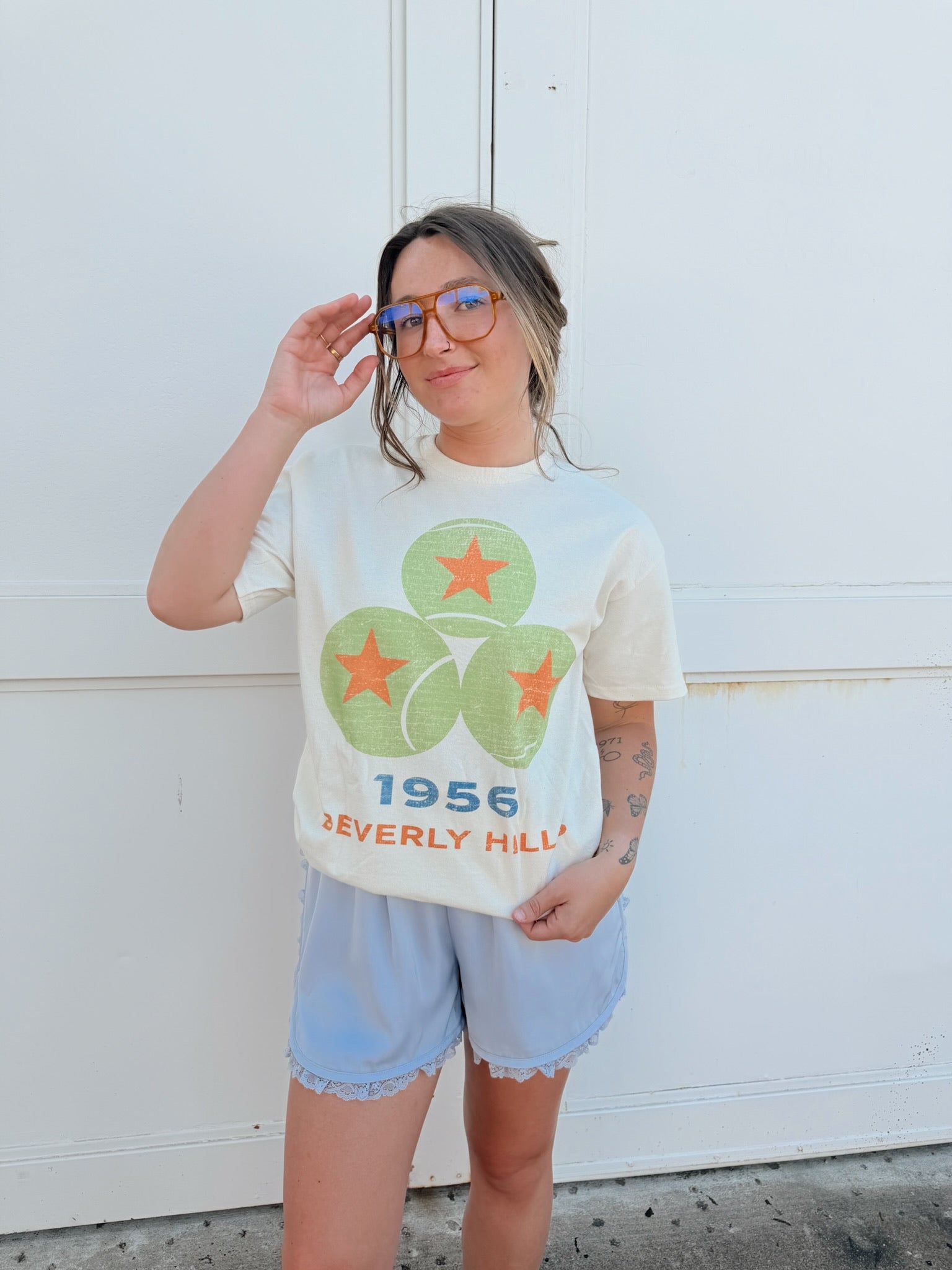 Beverly Hills Tennis Club Oversized Graphic Tee
