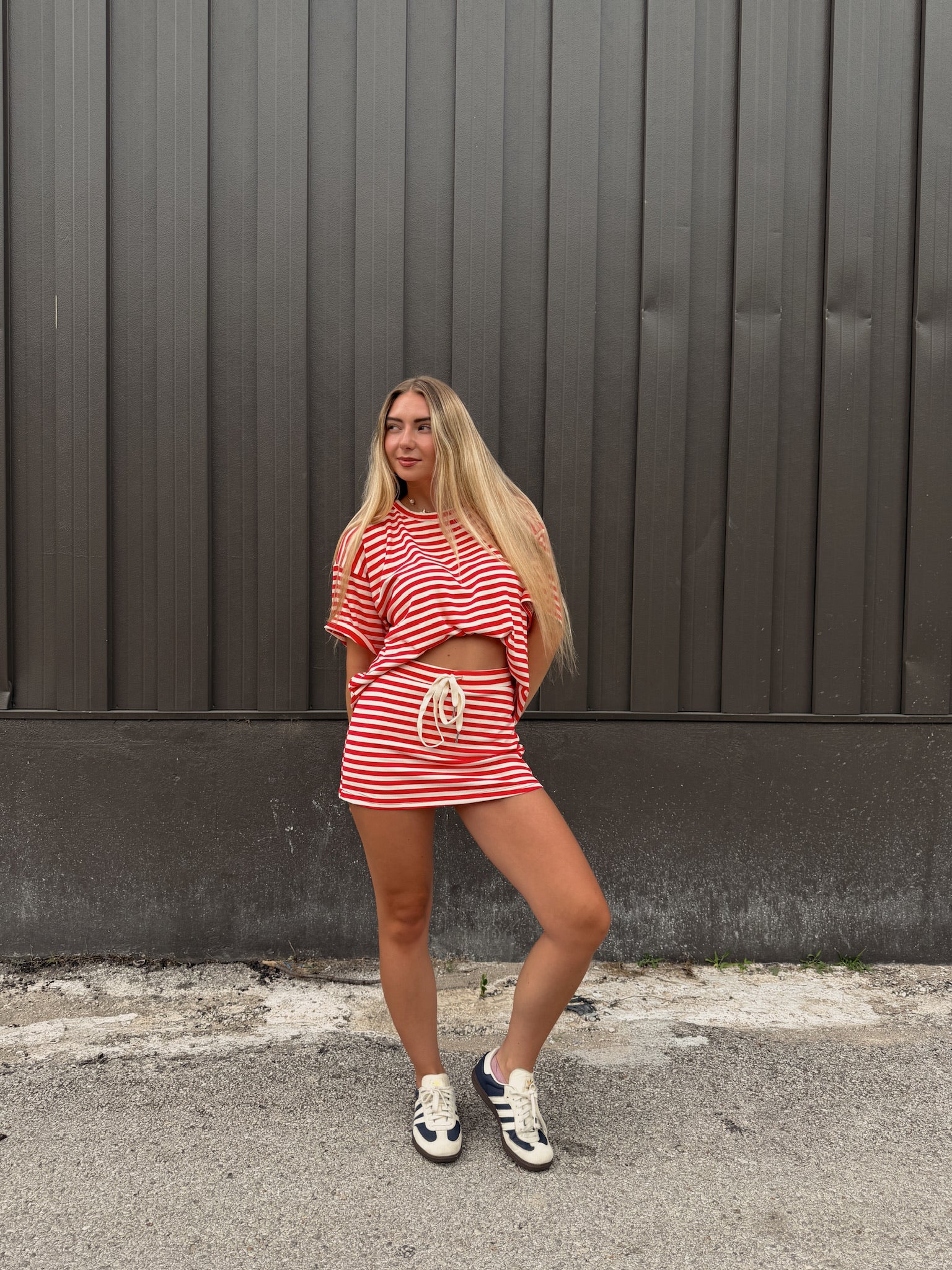 Weekender Stripe Top - Red