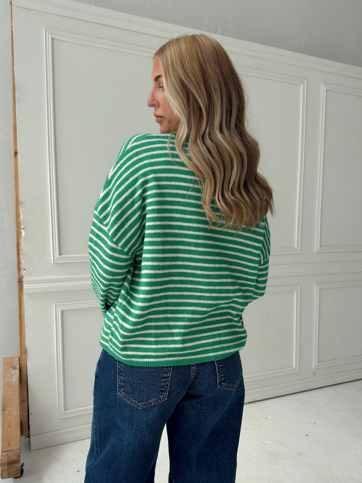 Brynn Striped Cardigan - Green