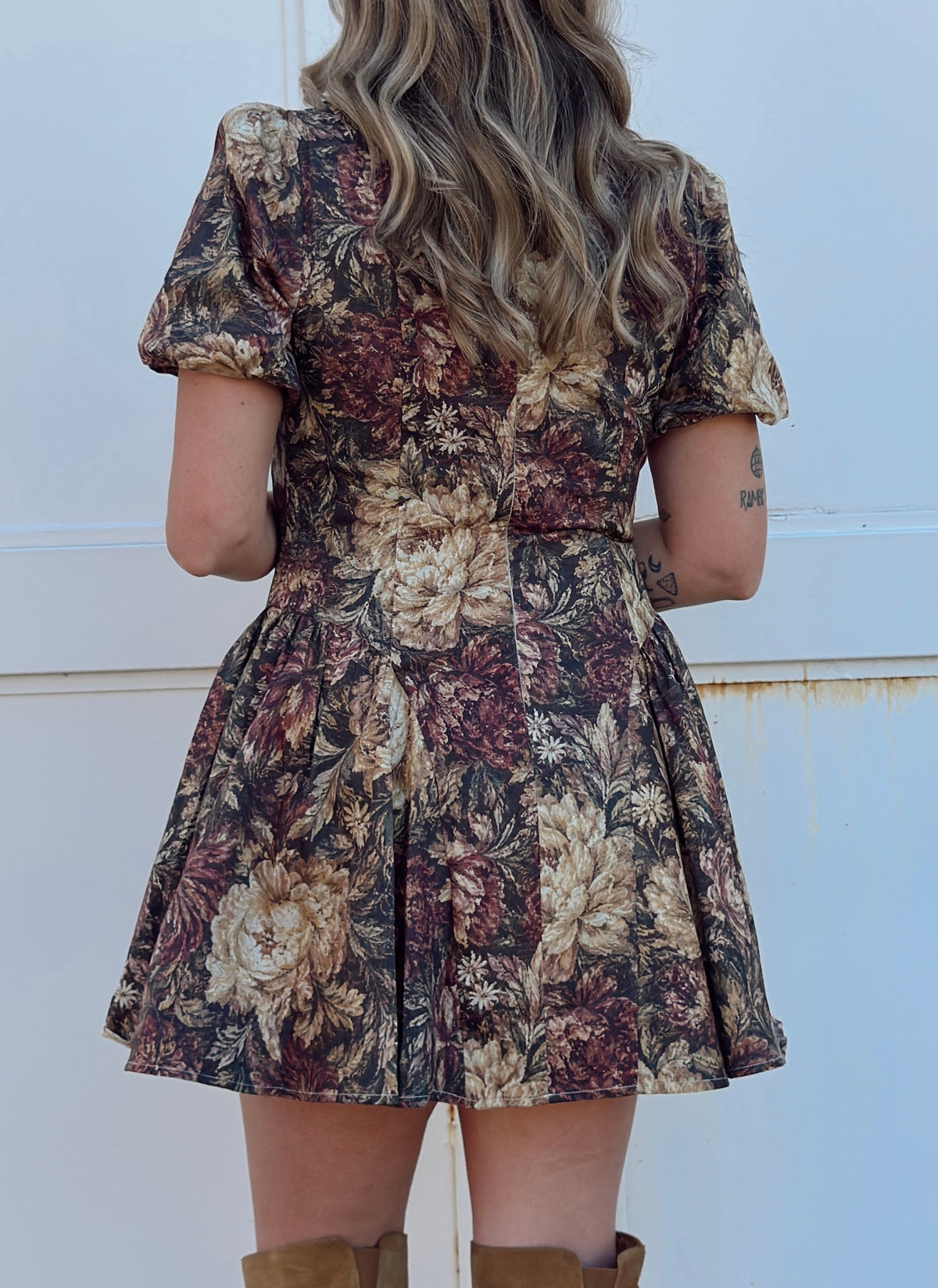 Anna Vintage Floral Mini Dress