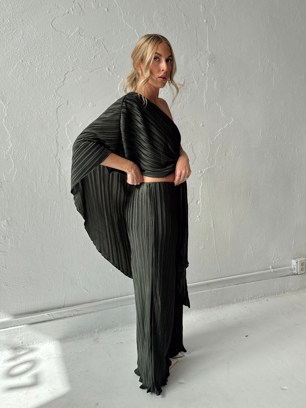 Iris Pleated Two Piece Set