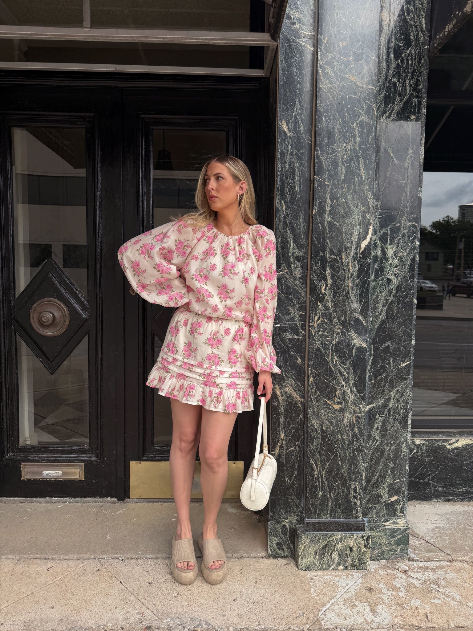 Becca Pink Floral Skirt