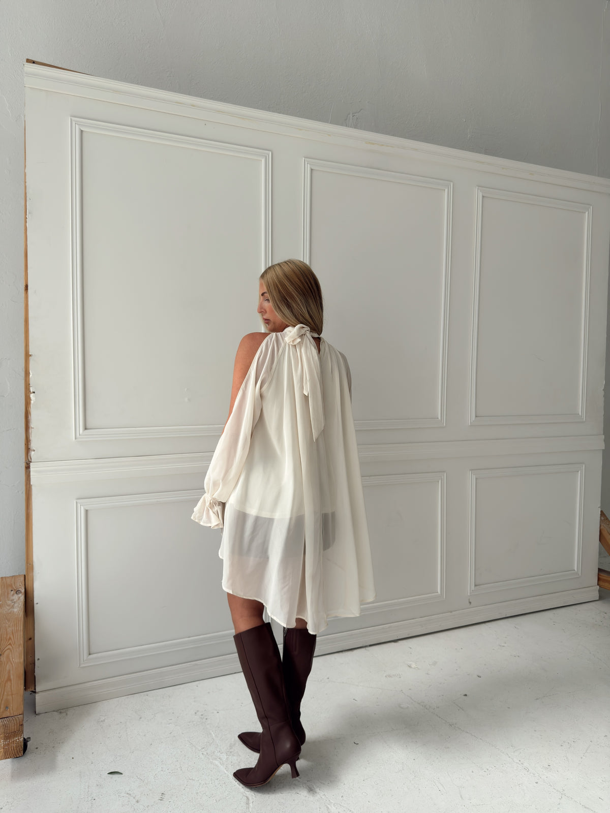Darla Chiffon Top - Cream