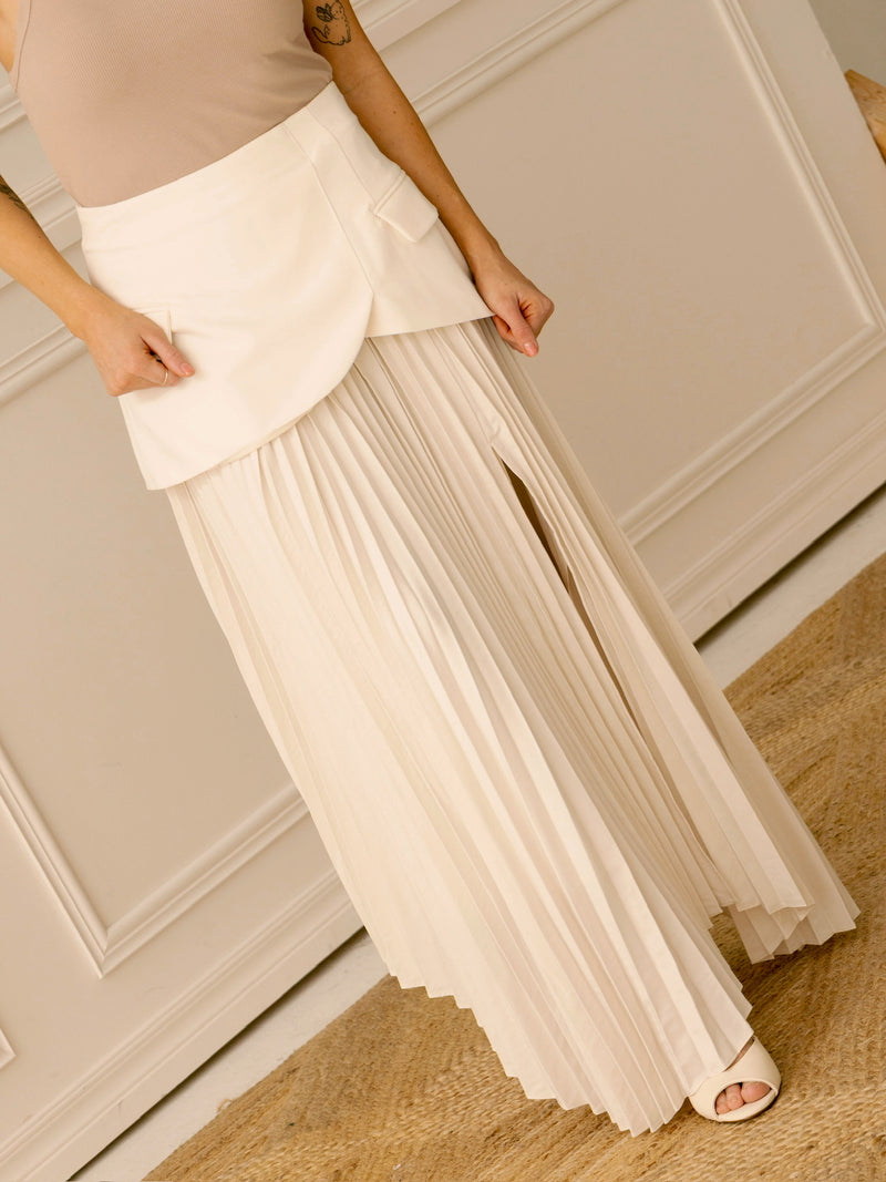 Asymmetrical Pleated Skirt