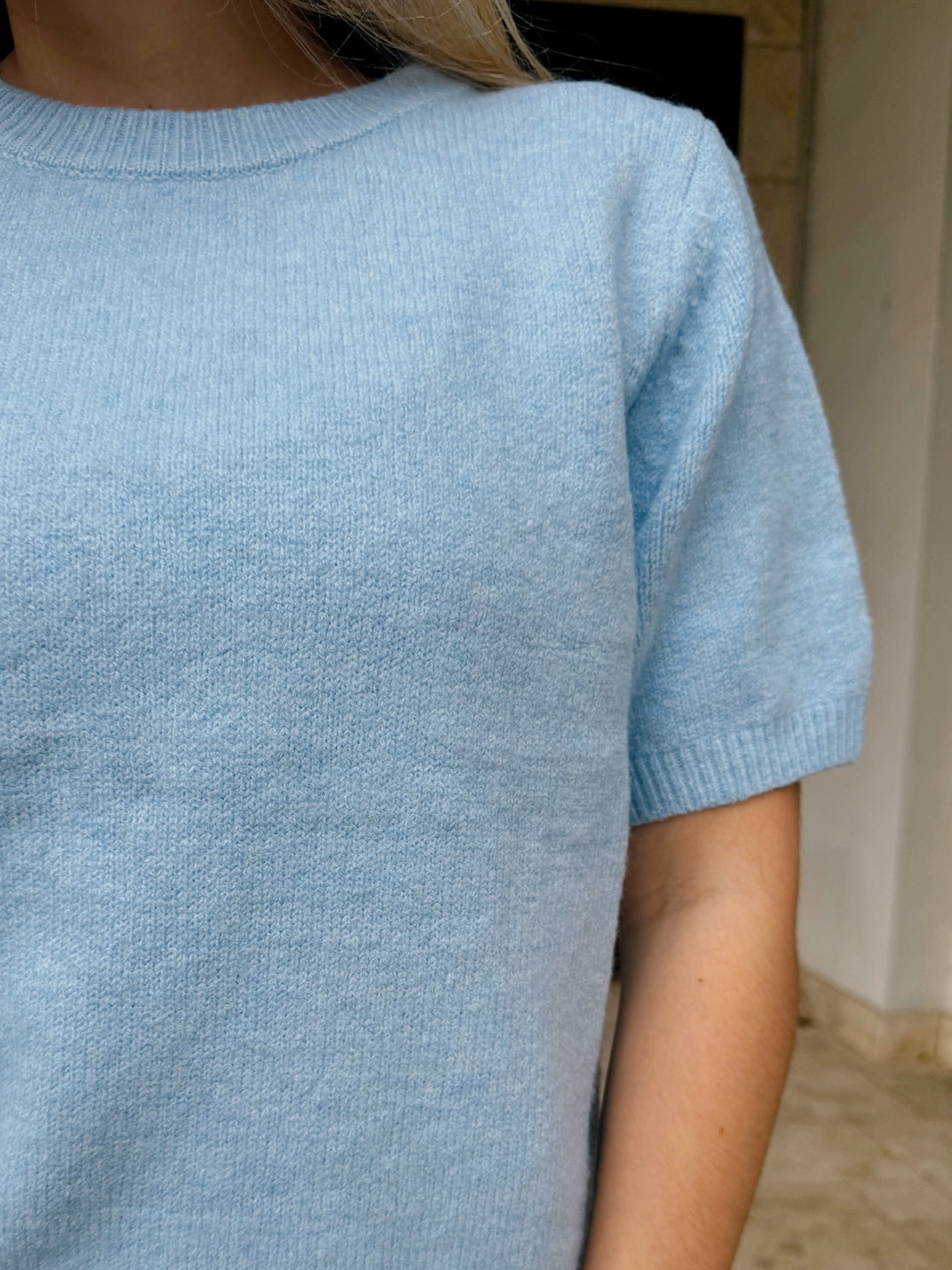 Elevated Essential Sweater Top - Slate Blue