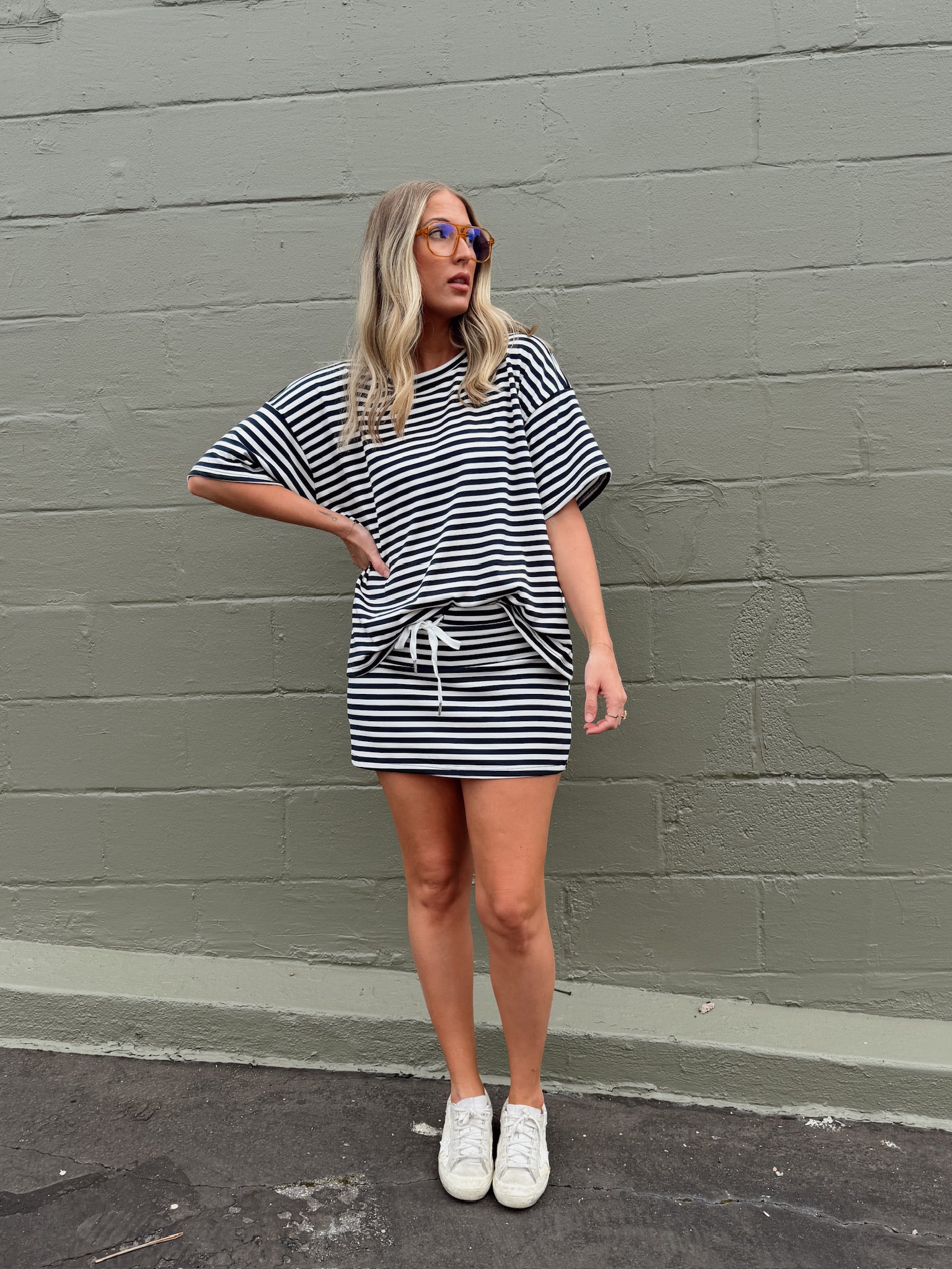 Weekender Stripe Top - Navy