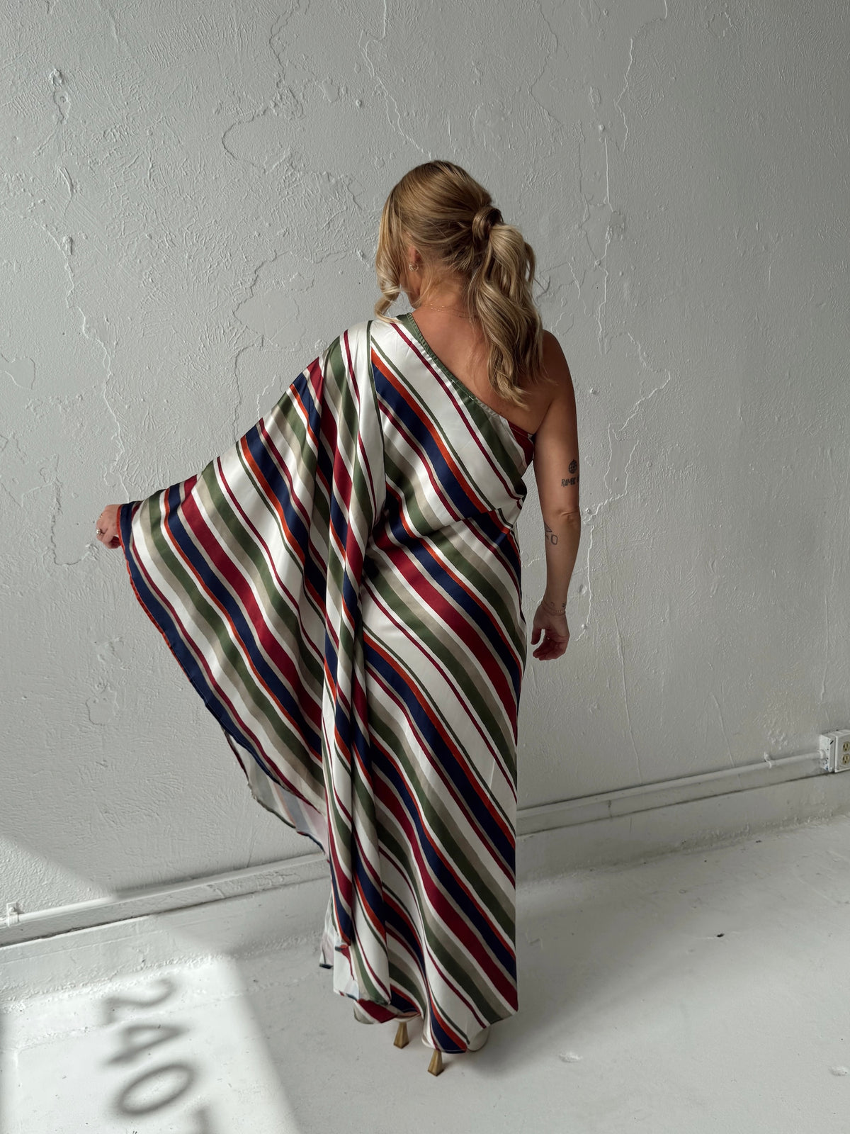 Dani Diagonal Caftan Maxi Dress