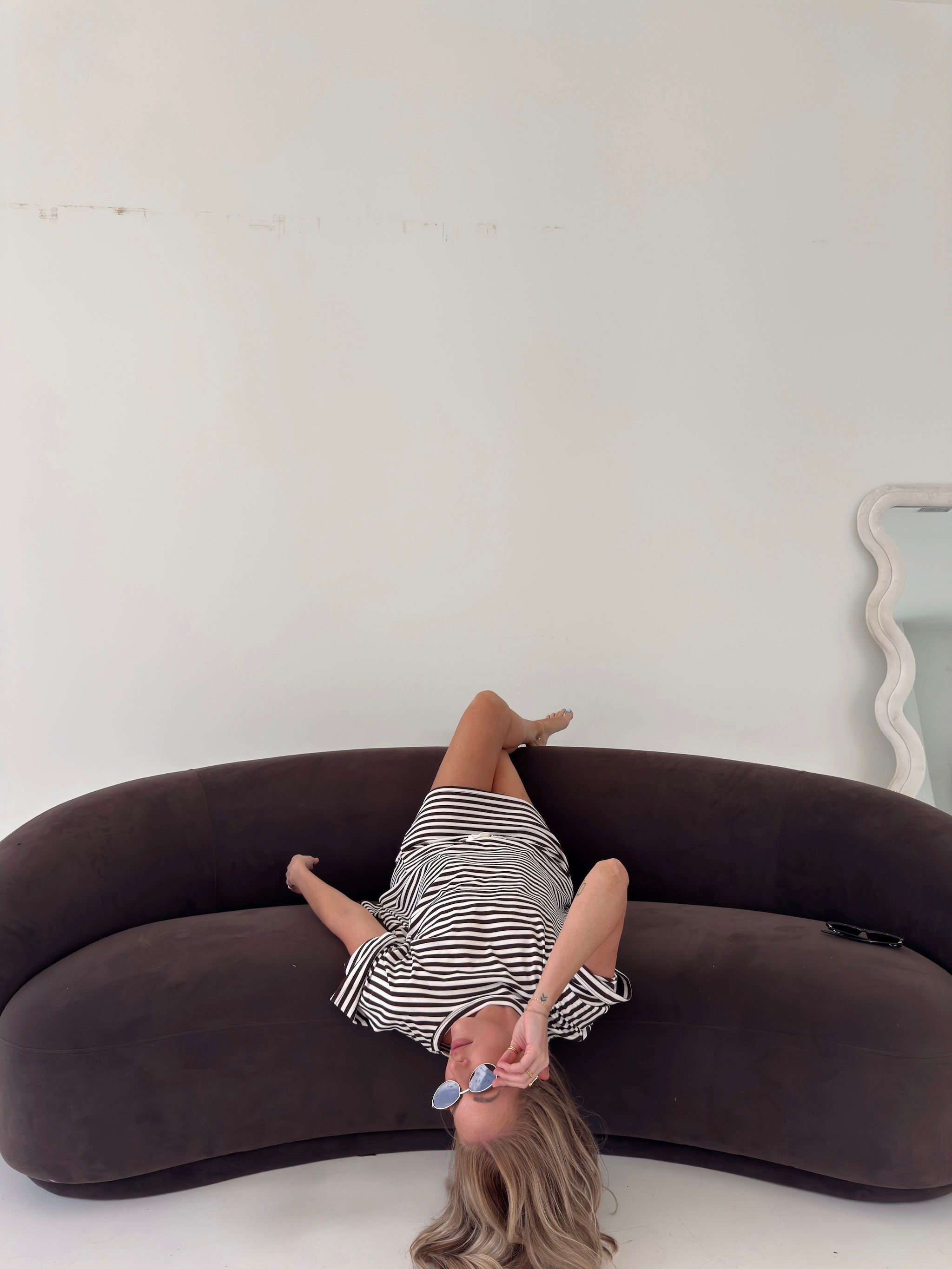 Pre-Order Weekender Stripe Top - Brown (restock eta 8/30)