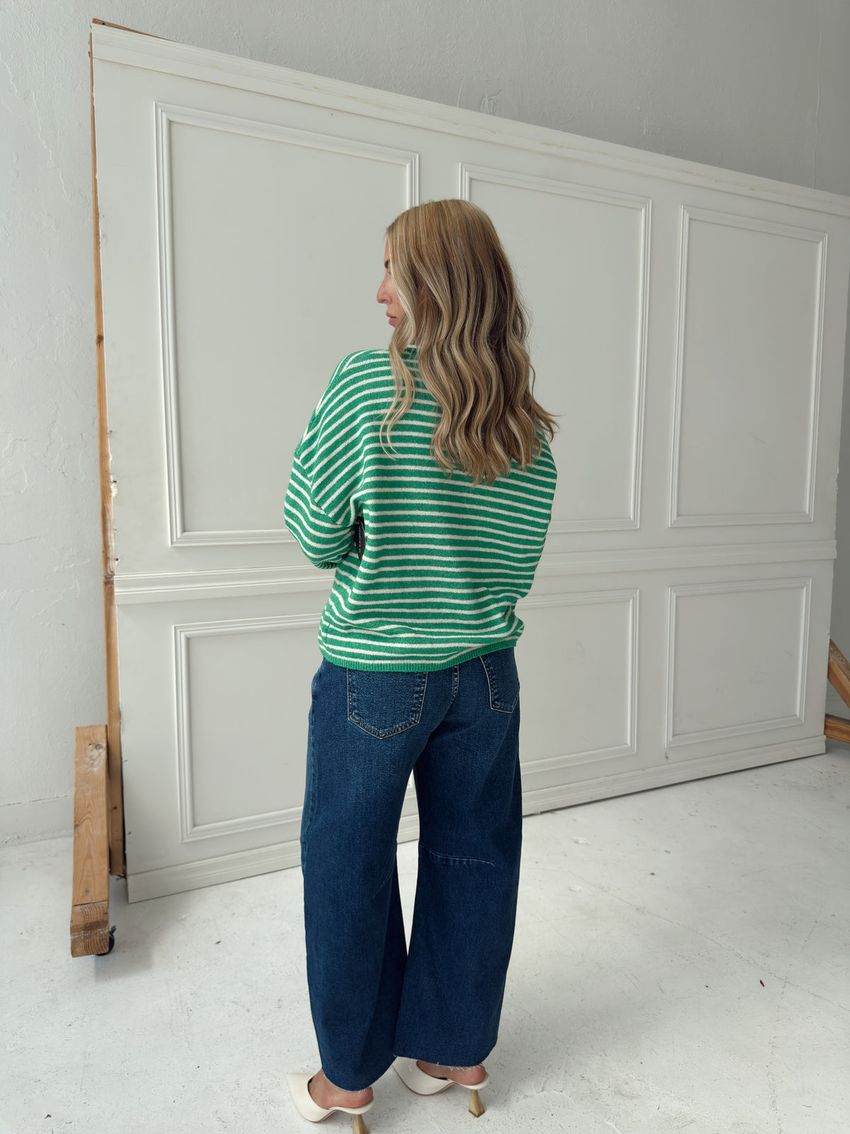 Brynn Striped Cardigan - Green