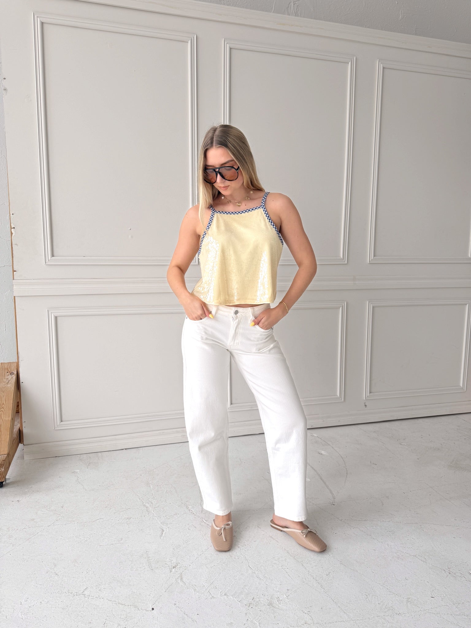 Weekender White Barrel Denim