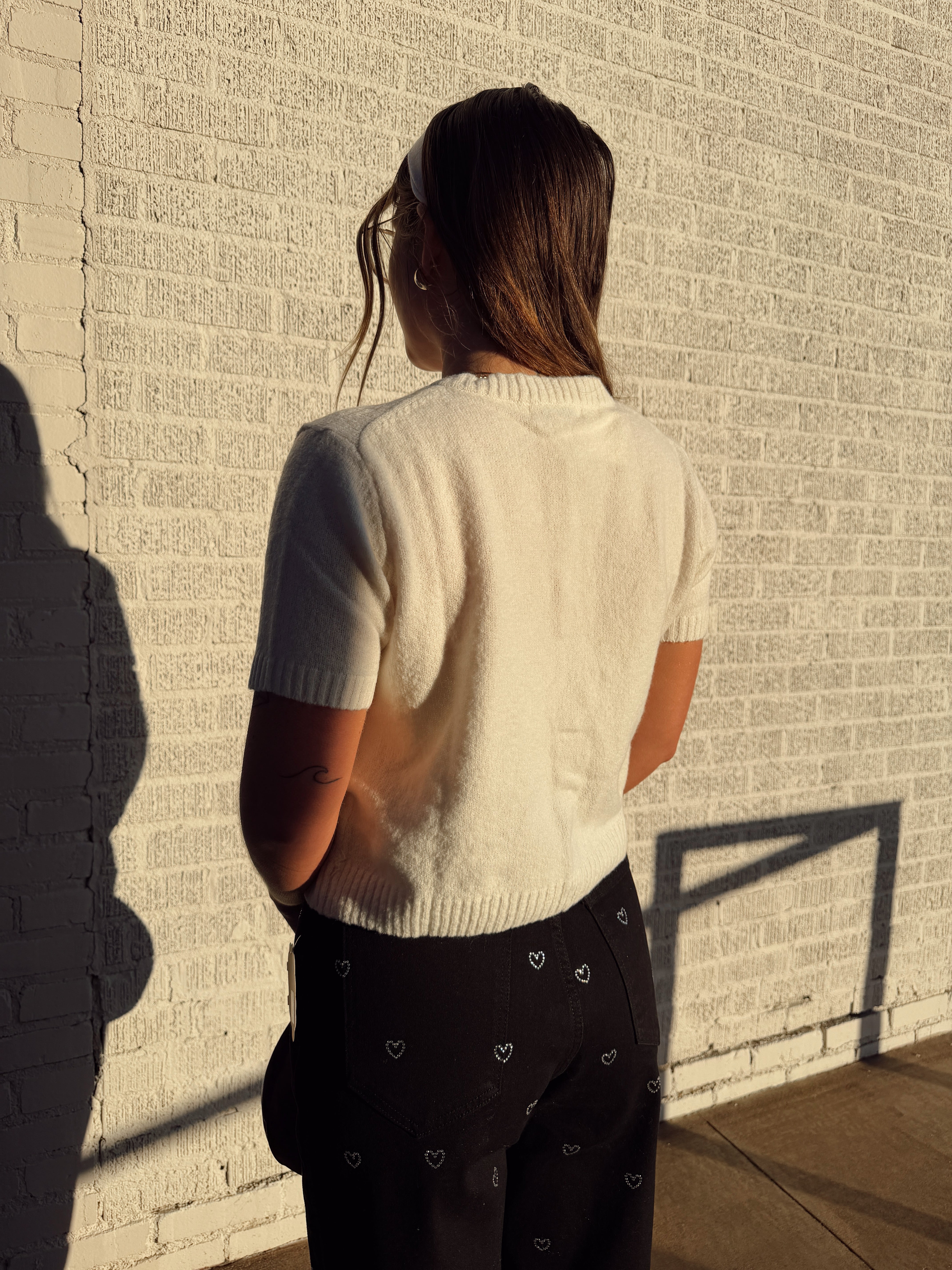 Jayden Button Up Cardigan - Off White