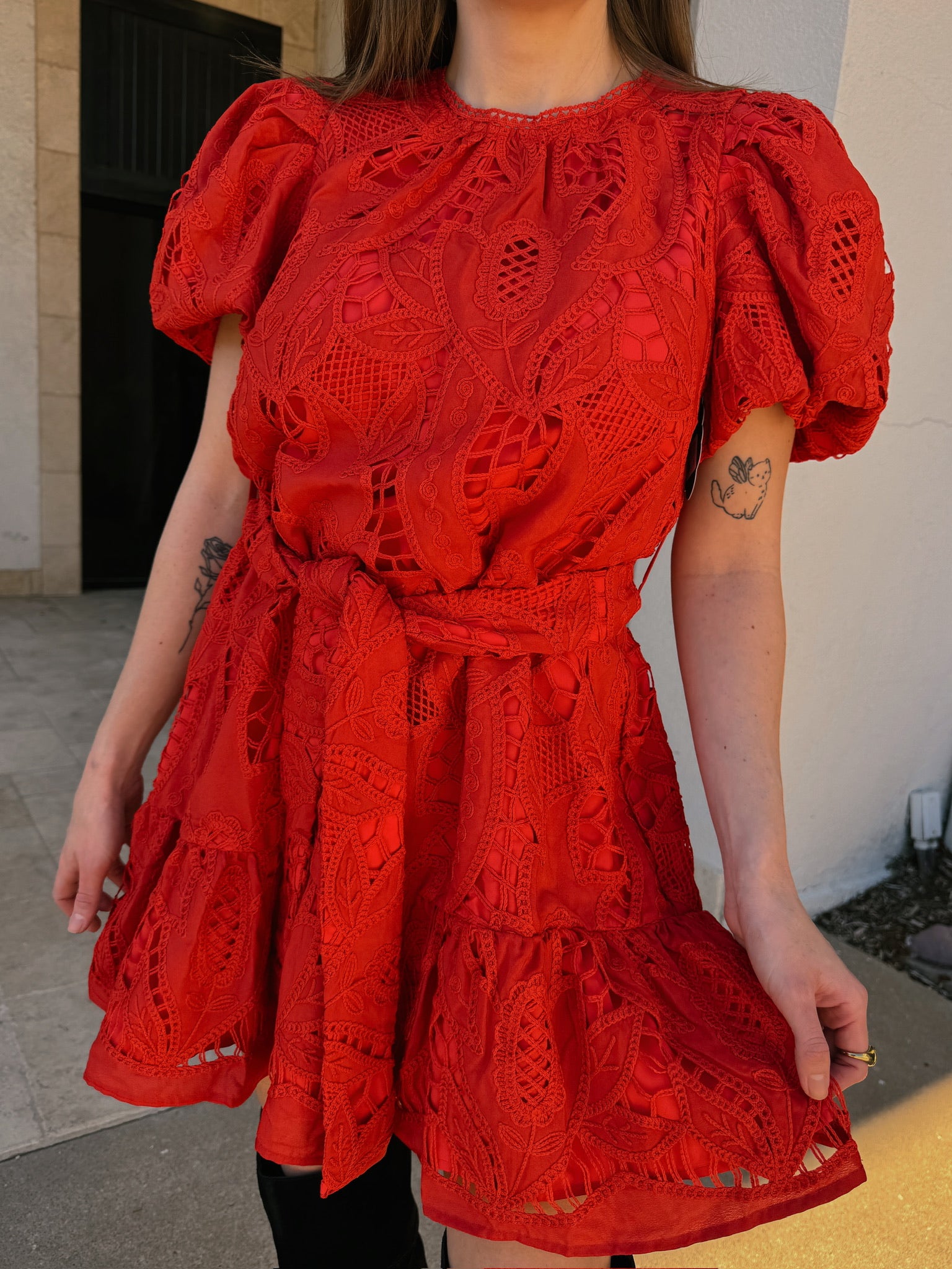 dRA Thea Dress - Romance Red