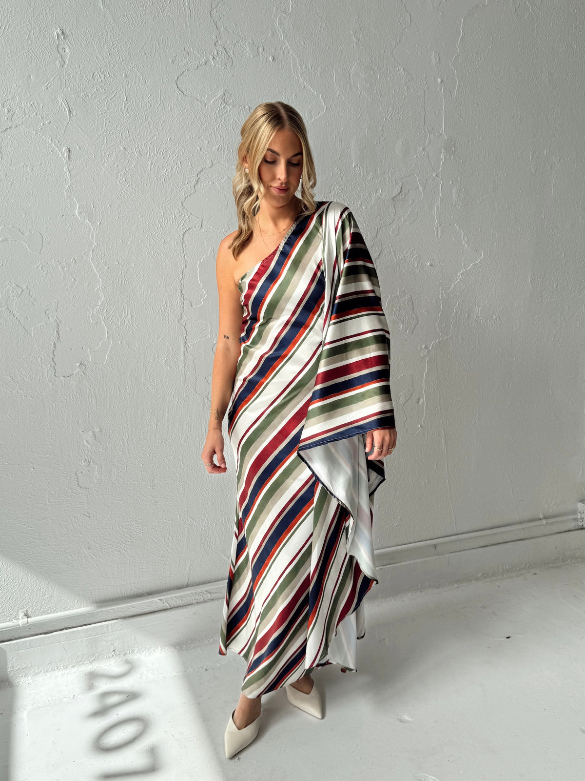 Dani Diagonal Caftan Maxi Dress