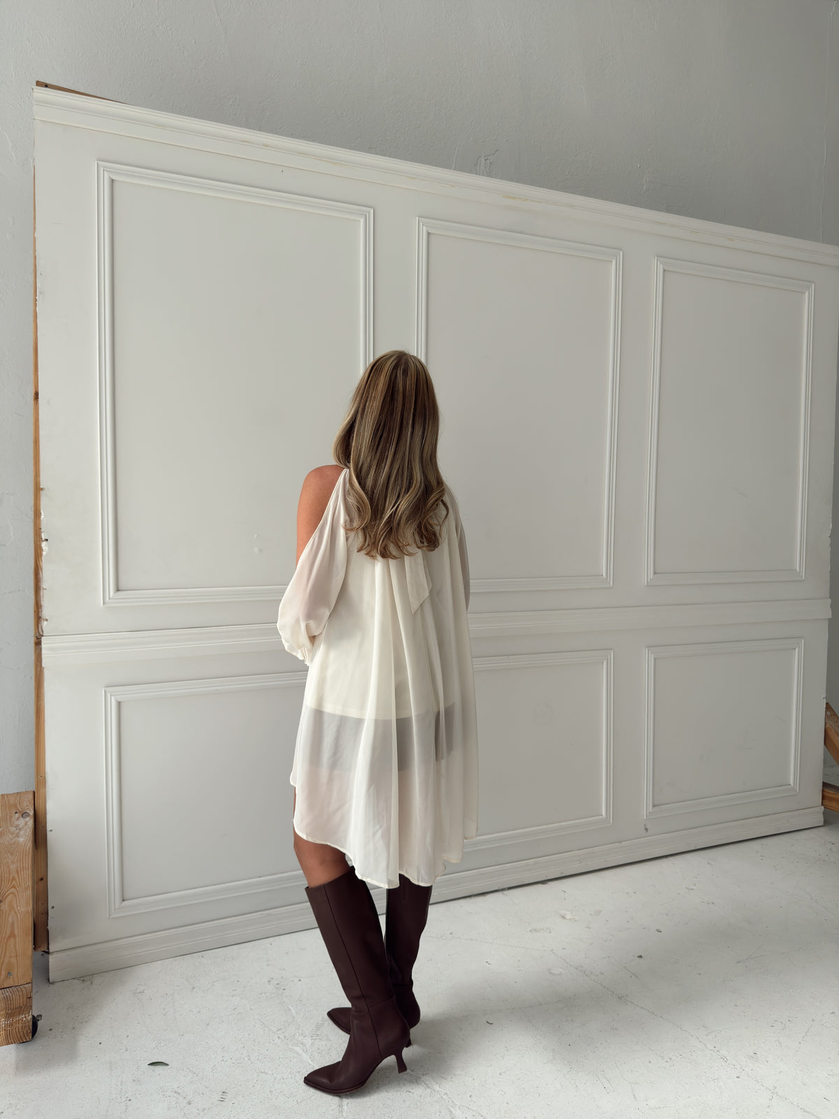 Darla Chiffon Top - Cream