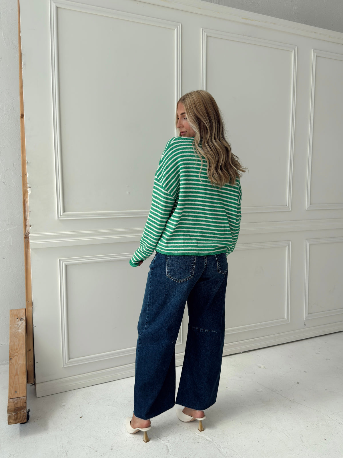 Brynn Striped Cardigan - Green