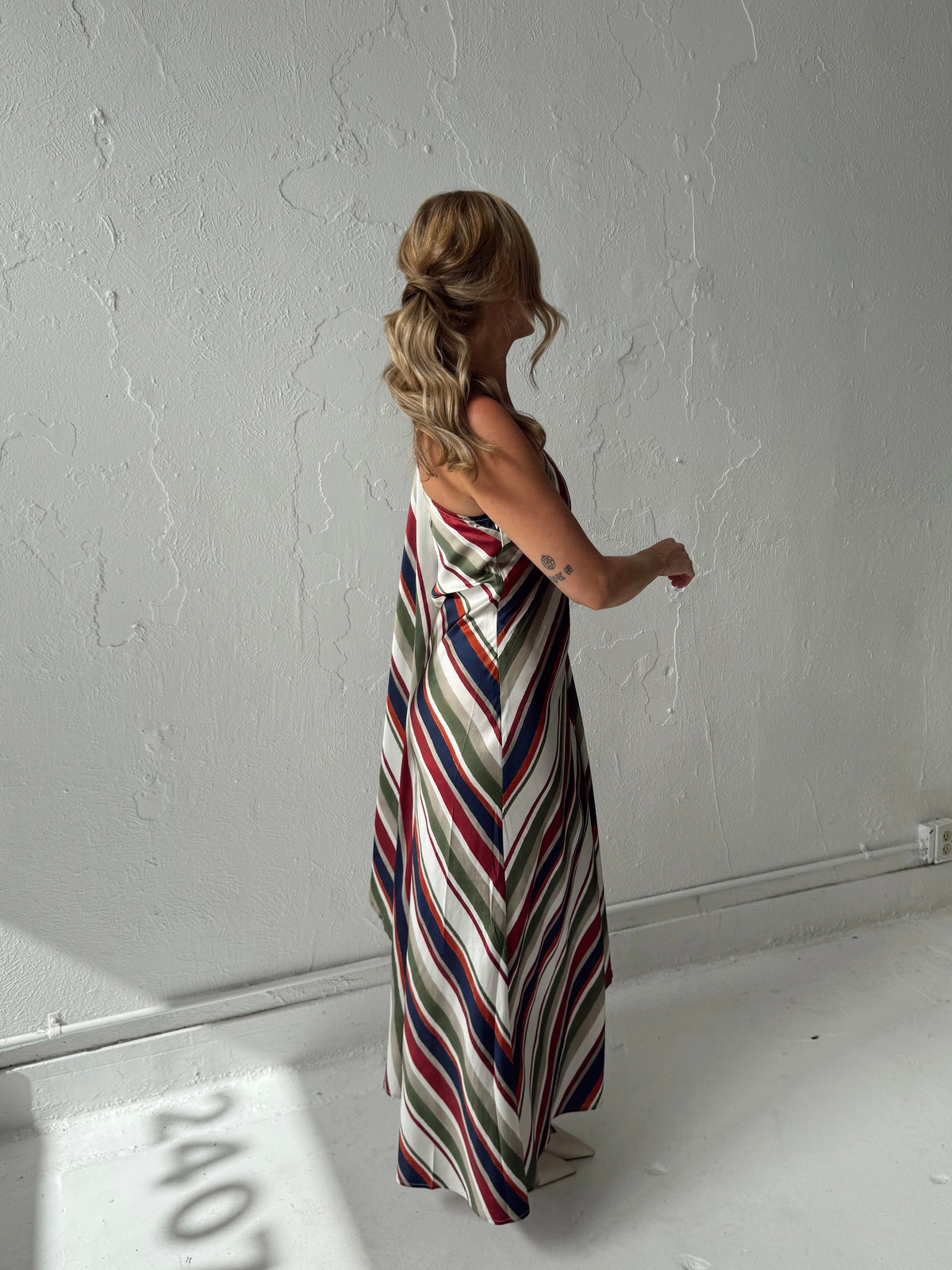 Dani Diagonal Caftan Maxi Dress
