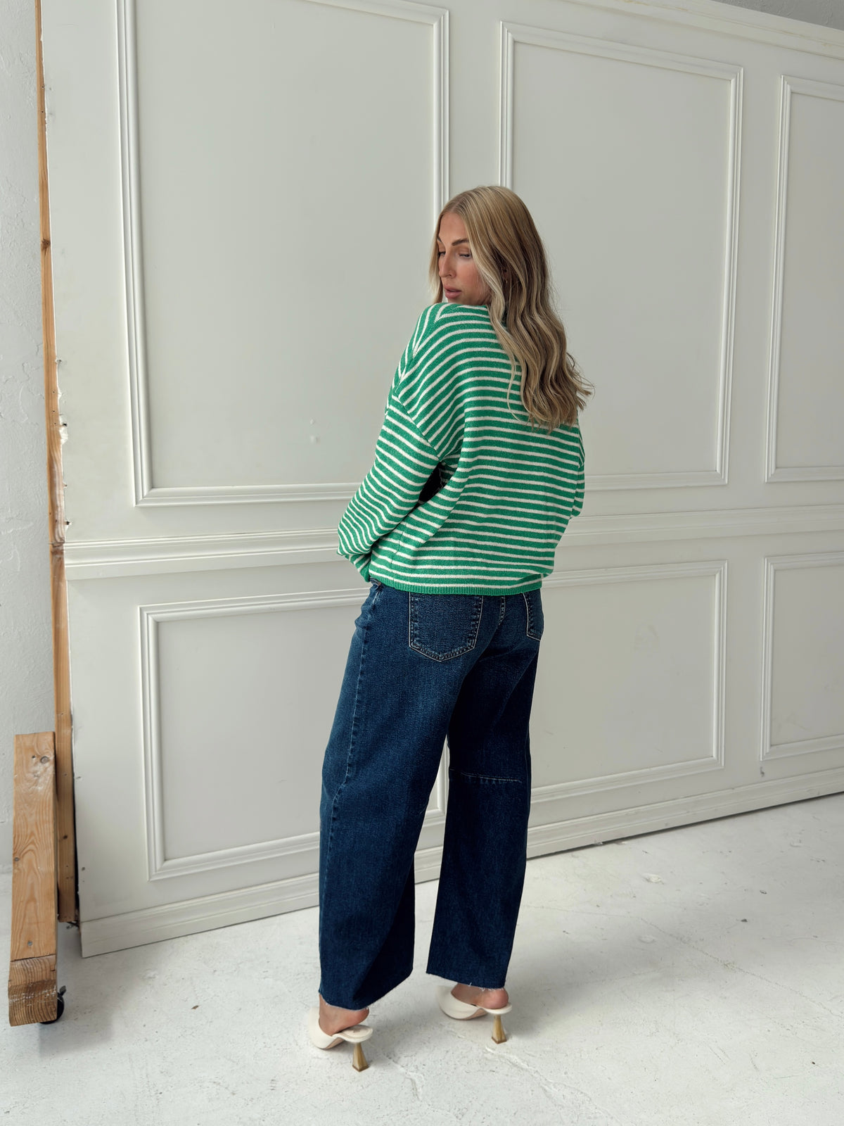 Brynn Striped Cardigan - Green