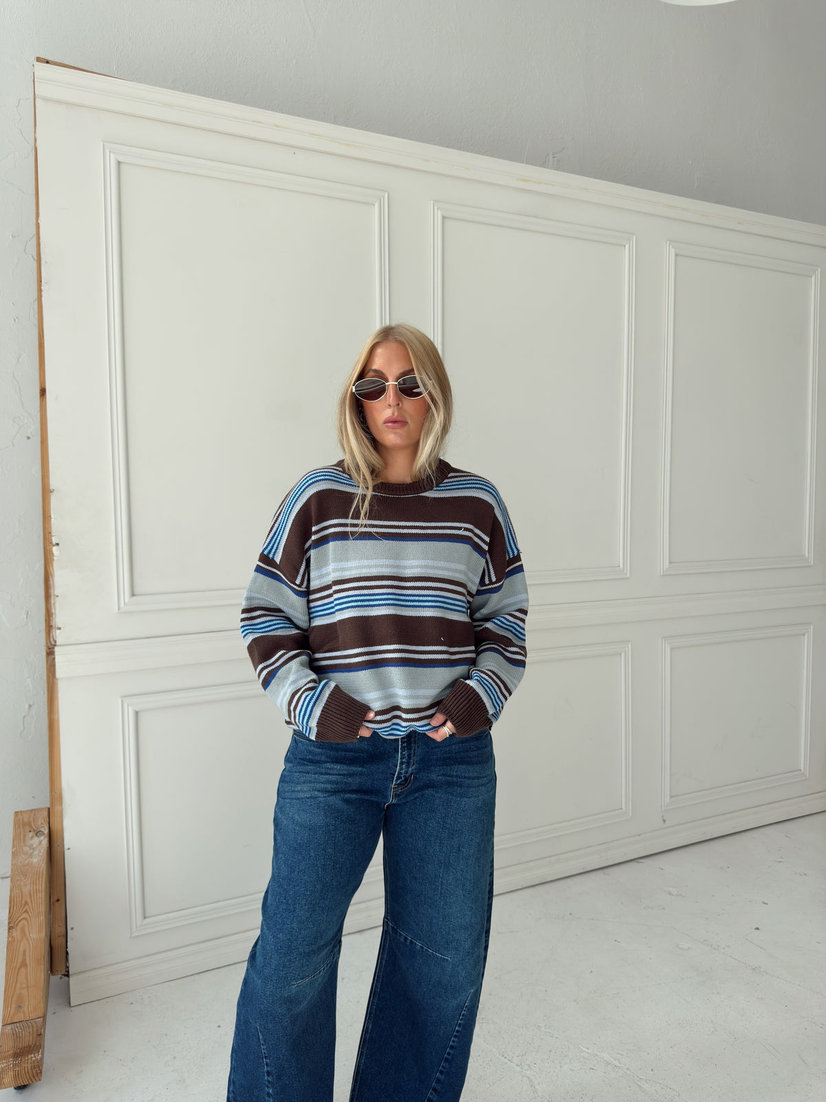 Jenna Multi Stripe Sweater Set