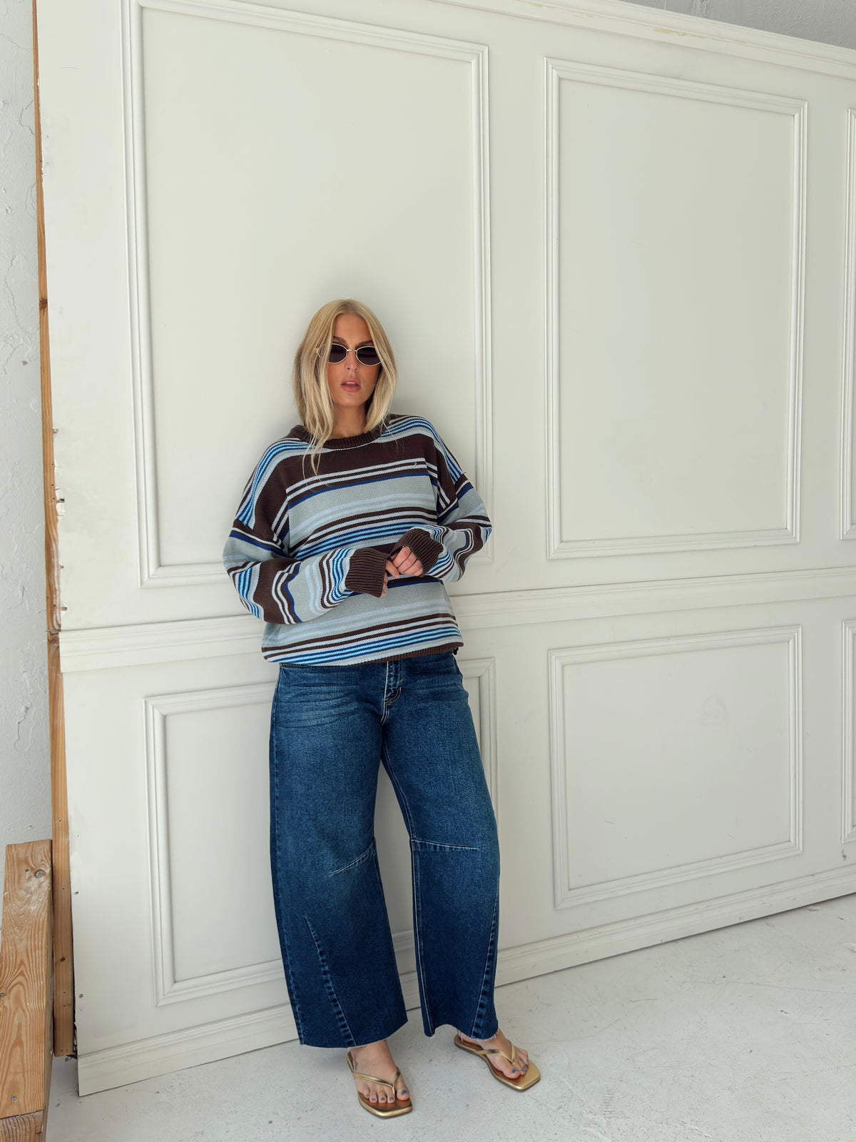 Jenna Multi Stripe Sweater Set