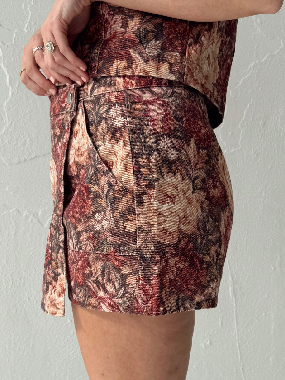 Tove Floral Wrap Skort