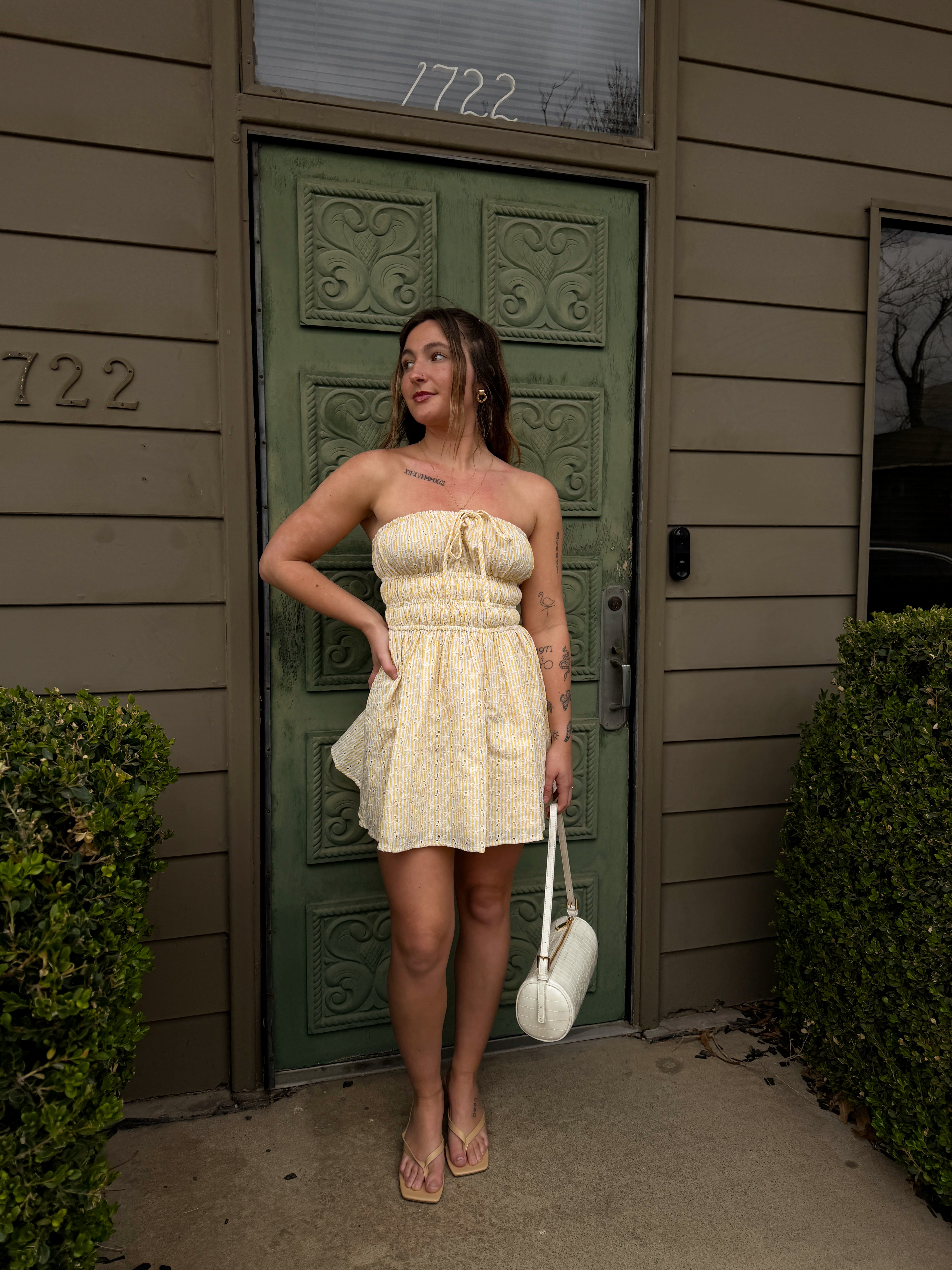 Hannah Yellow Mini Dress