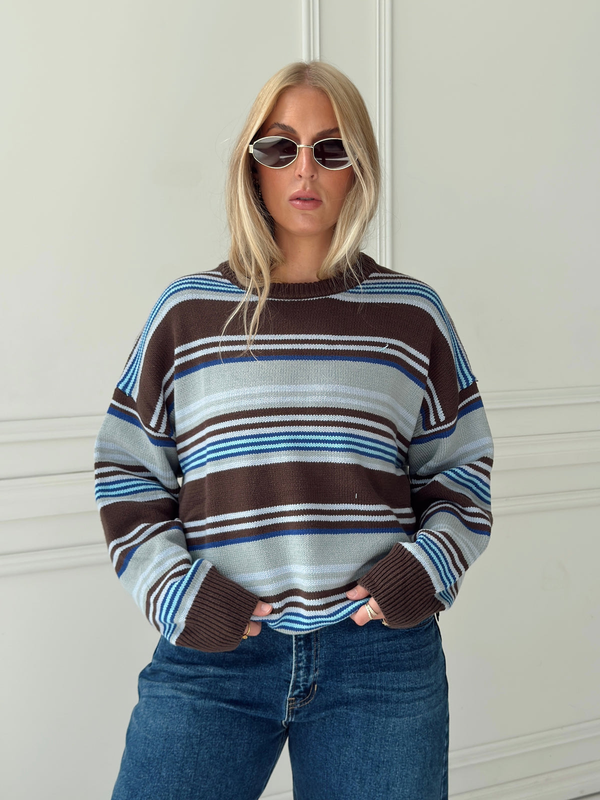 Jenna Multi Stripe Sweater Set