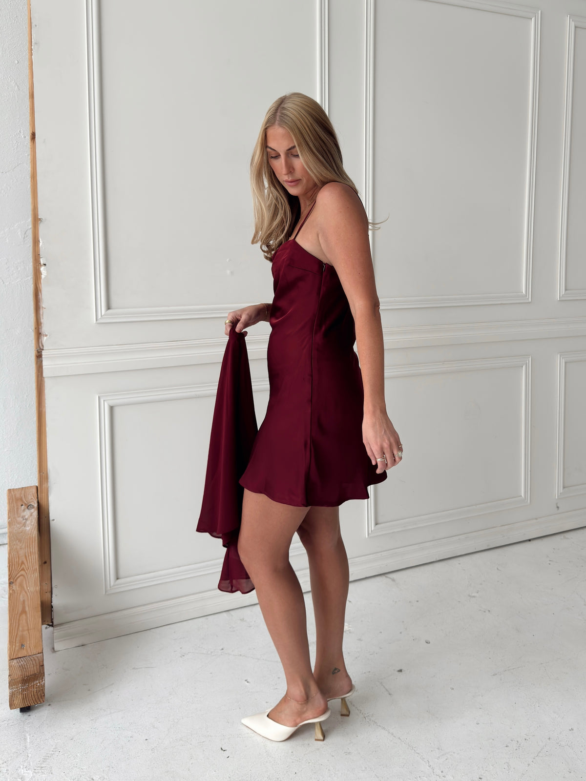 Caysie Sheer Cape Mini Dress