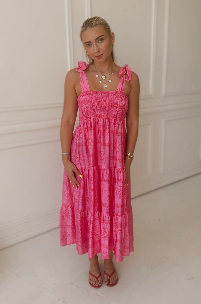 Meet Me in Santorini Solestice Glow Maxi Dress
