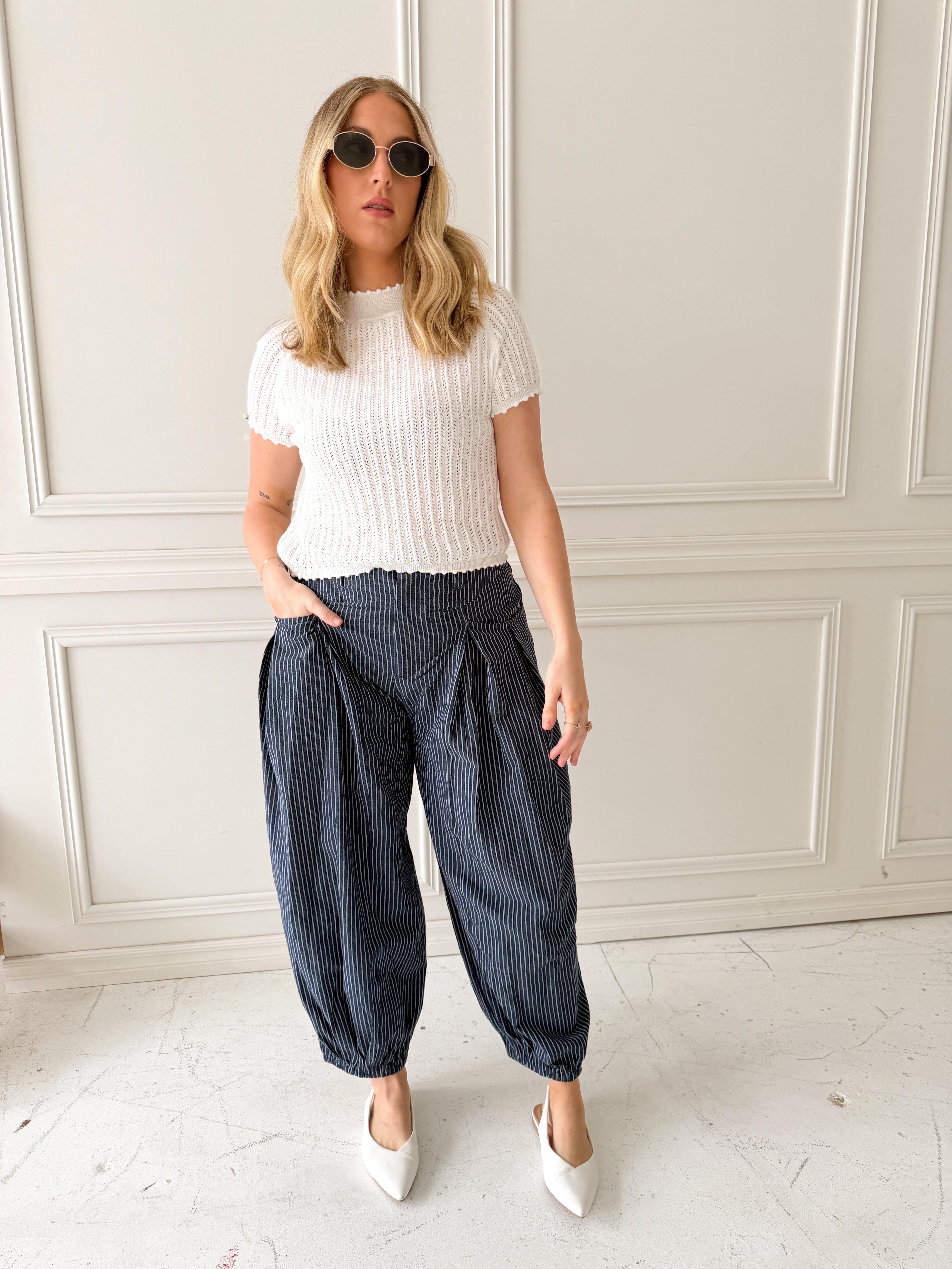 Sidney Stripe Balloon Pant