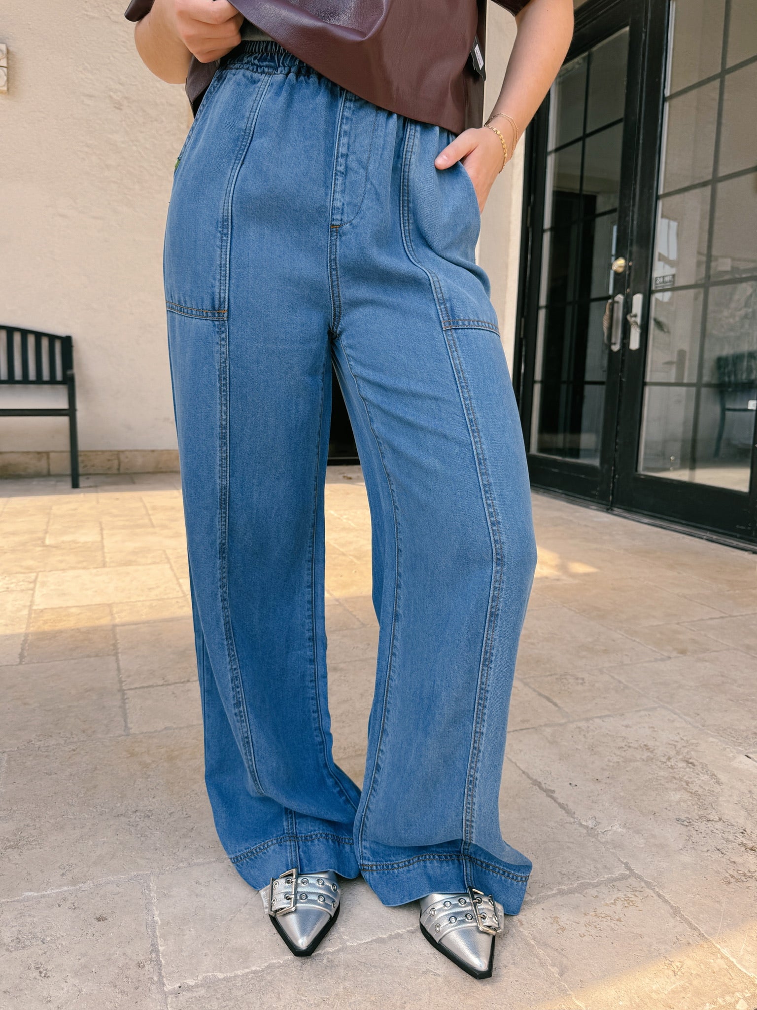 Frnch Balsamine Pant - Bleu Jean