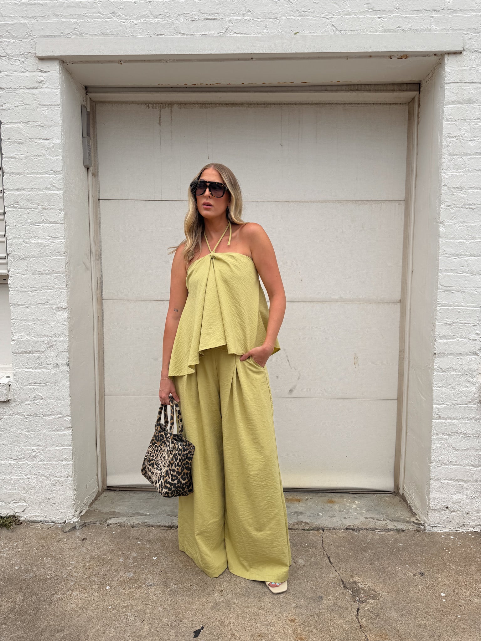 Bri Avocado Flowy Pant