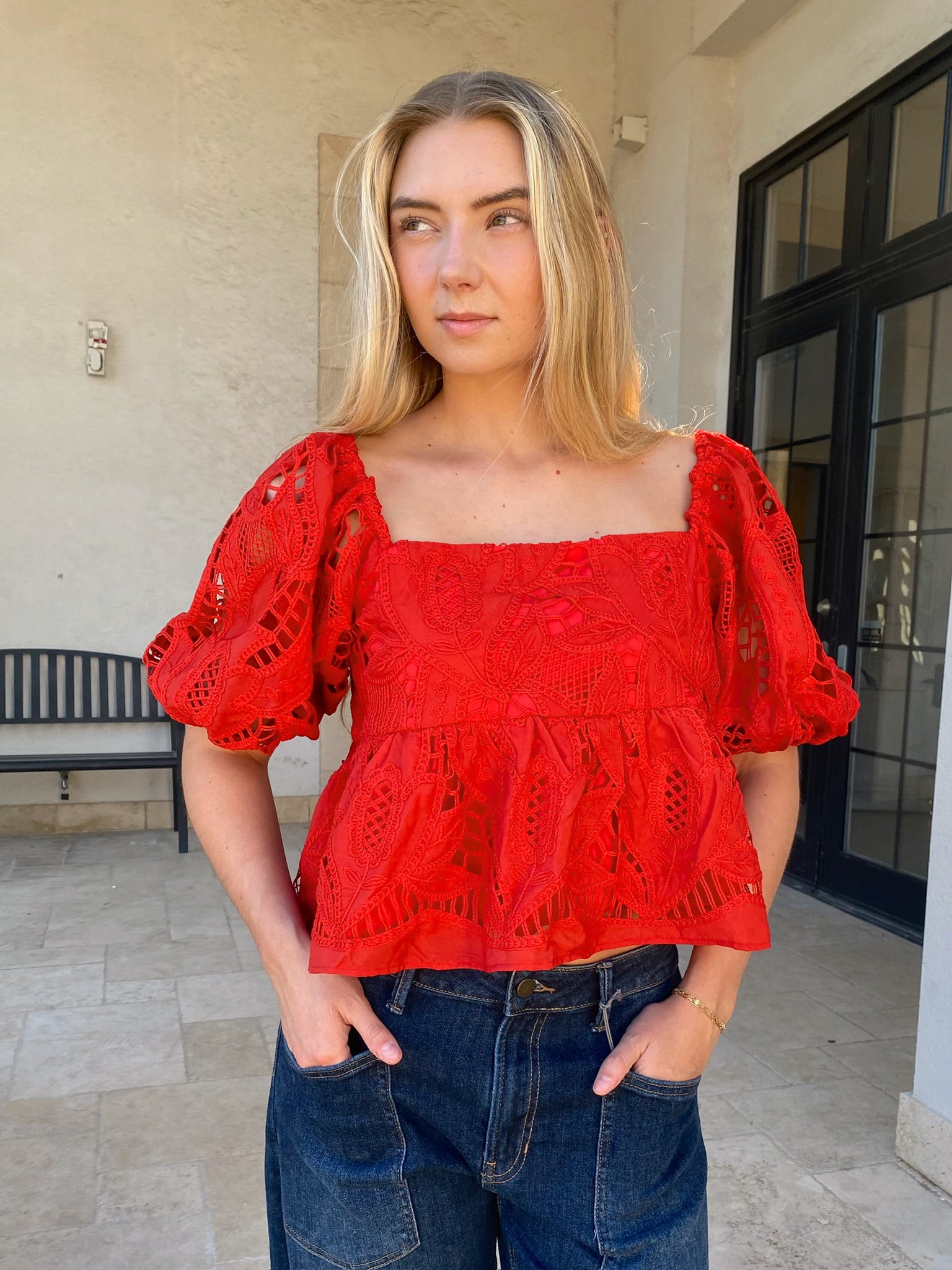 dRA Gemma Top - Romance Red